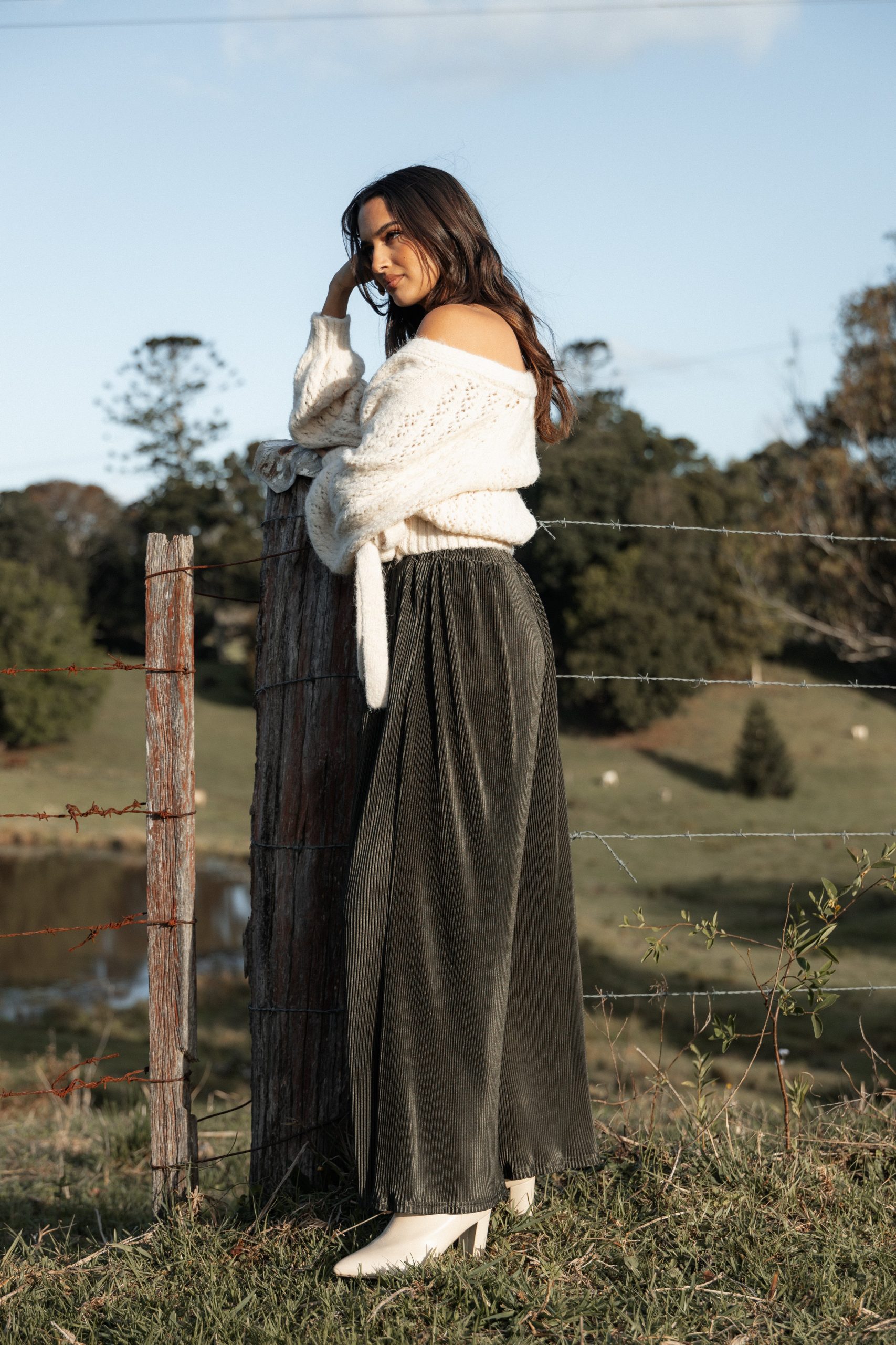 Leria Wide Pant - Olive - Image 9