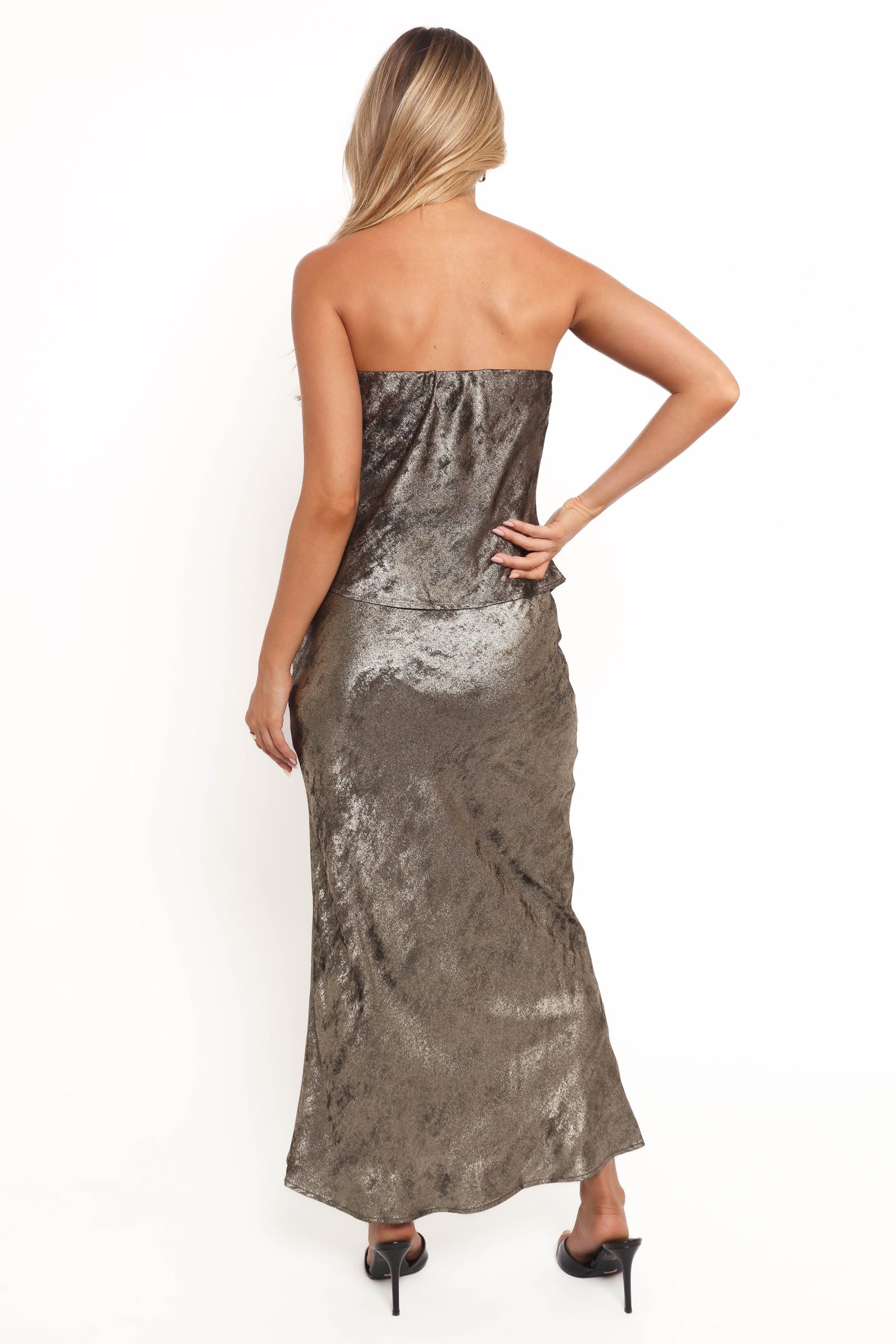 Lizzie Midi Skirt - Dark Bronze - Image 4