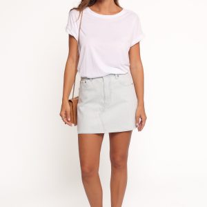 Malibu Mini Skirt - Blue Bell Stripe