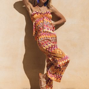 Marigold Wide Leg Pants - Tan
