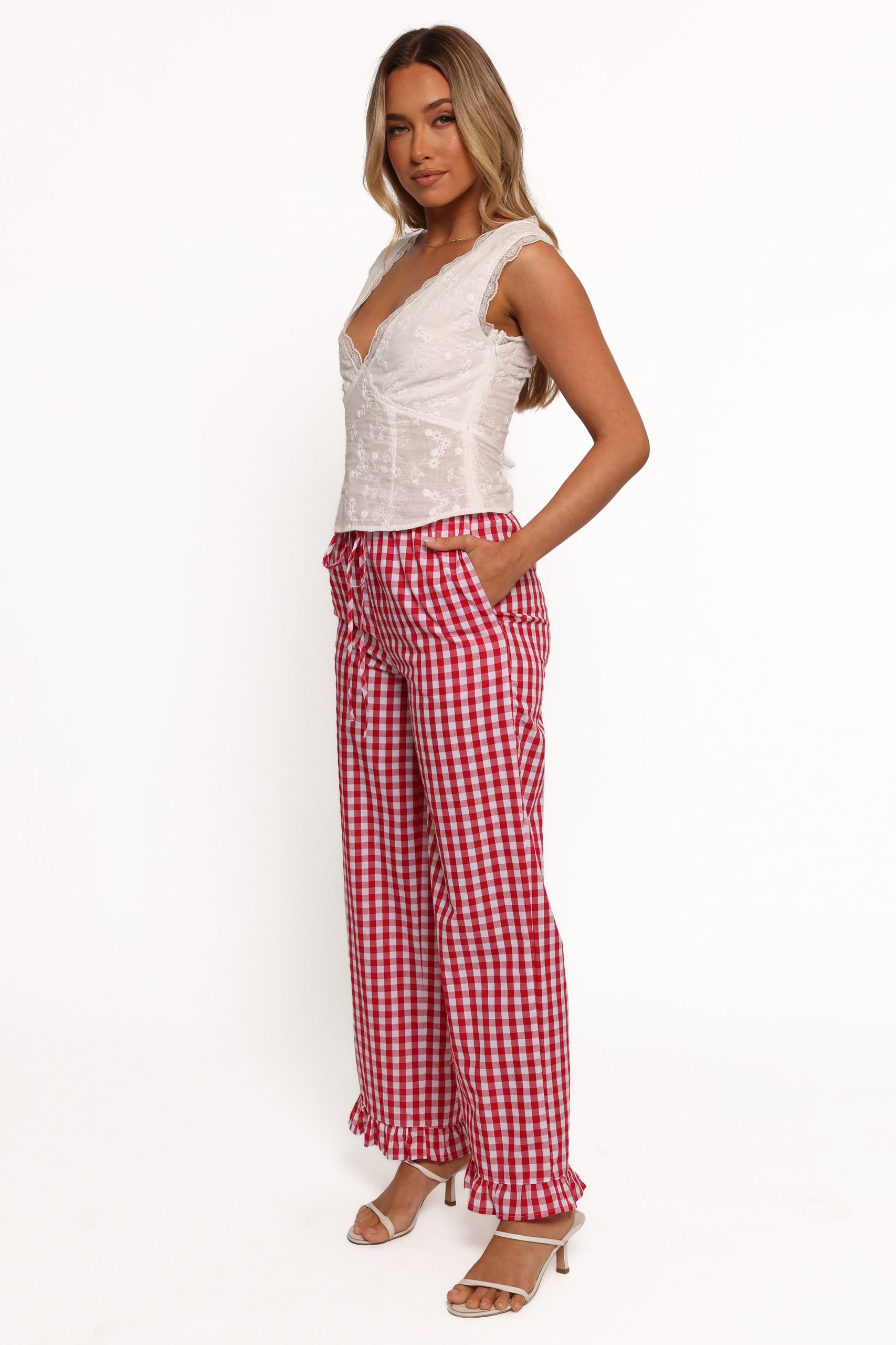 Marina Pant - Red Gingham - Image 5