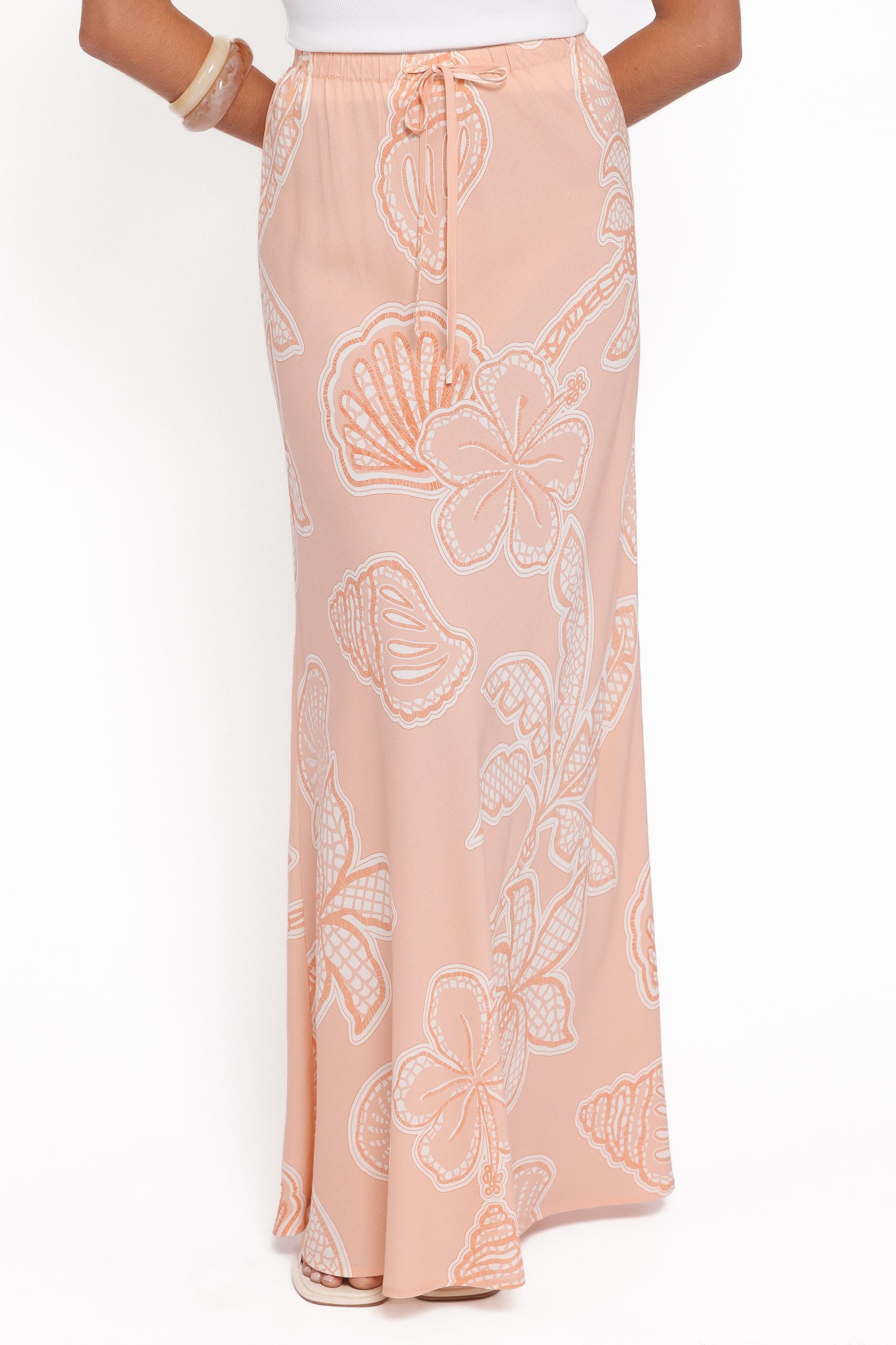 Marissa Maxi Skirt - Peach Floral - Image 3
