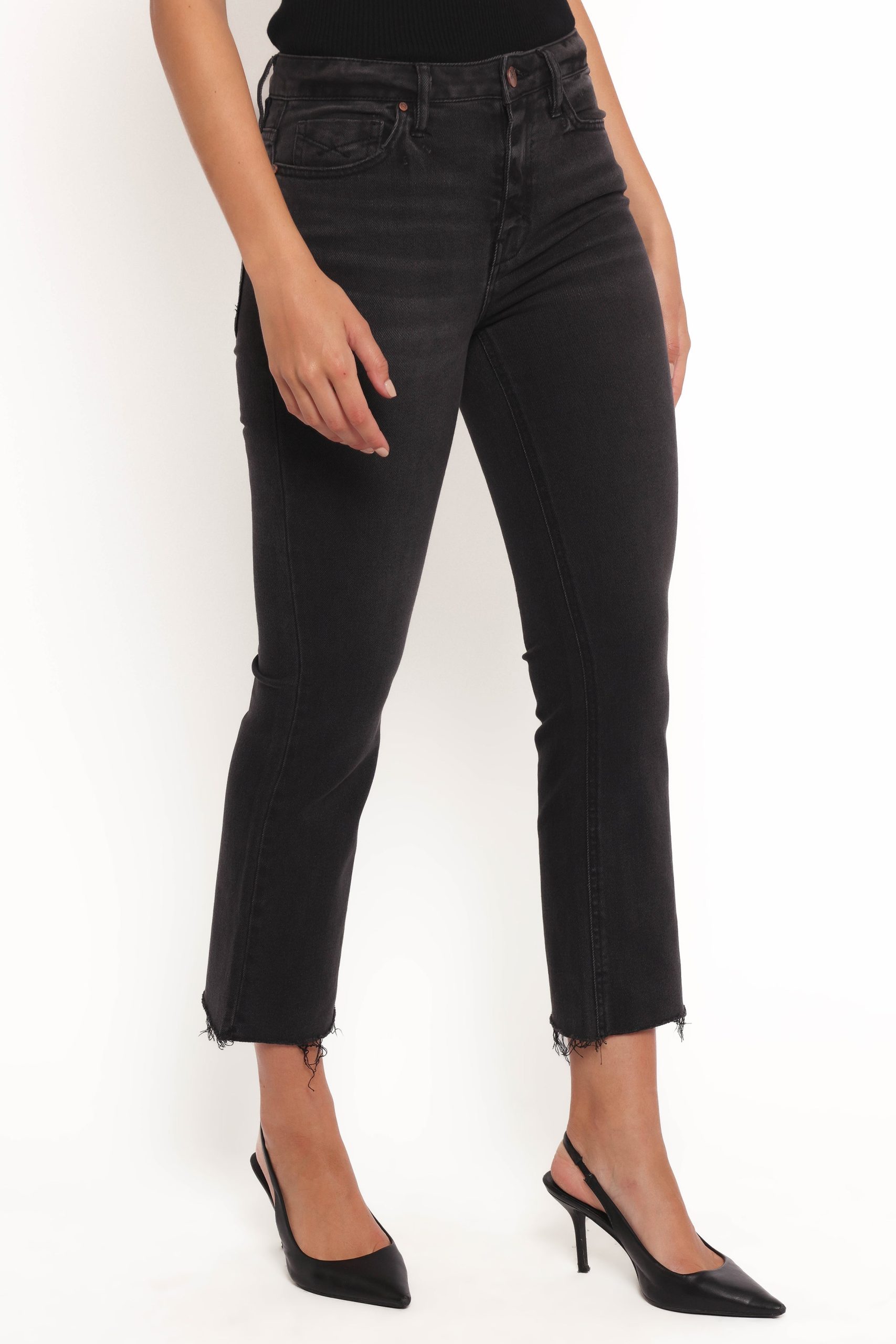 Marlow Mid Rise Crop Flare Jeans - Psych - Image 6