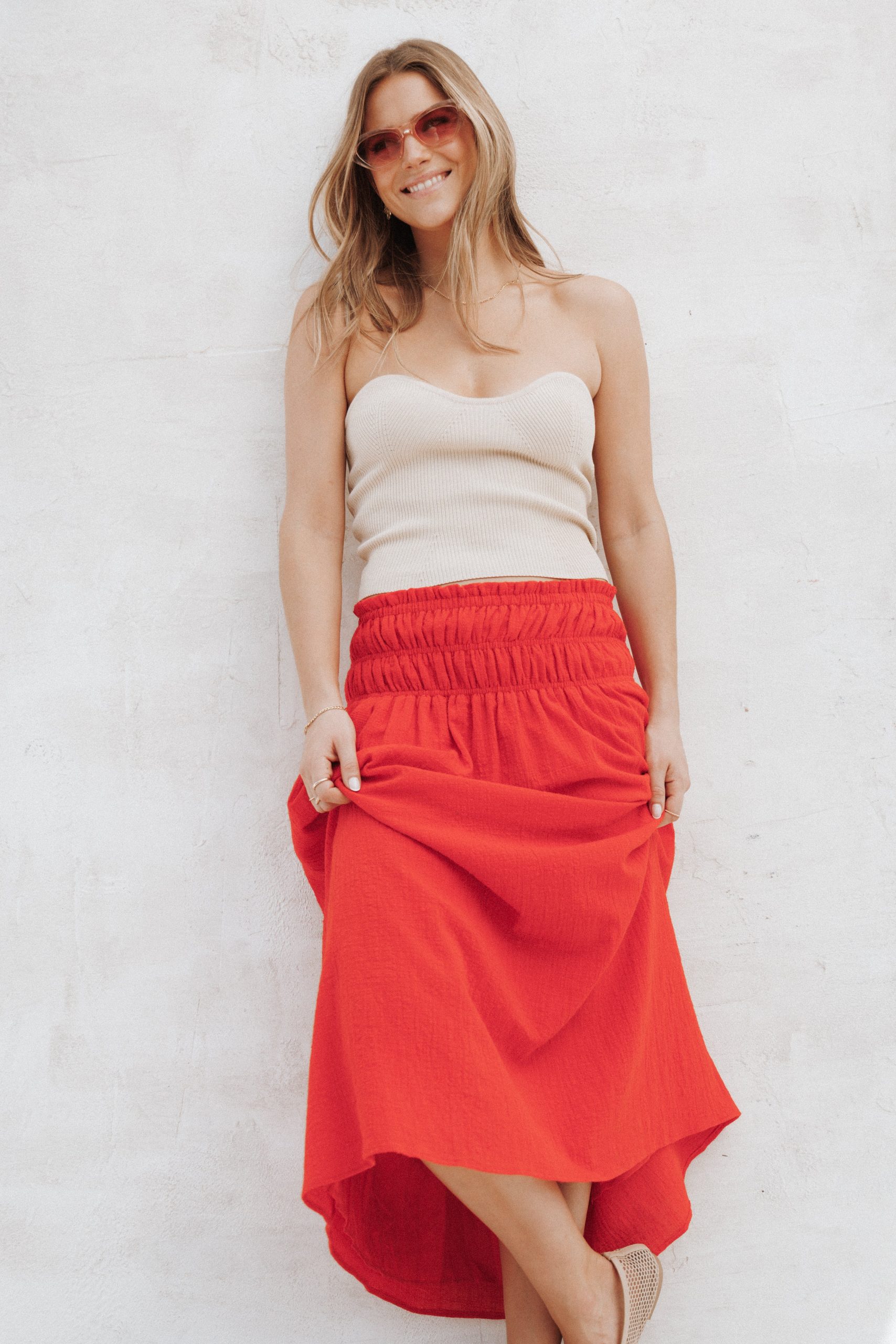 Mattea Maxi Skirt - Red - Image 7