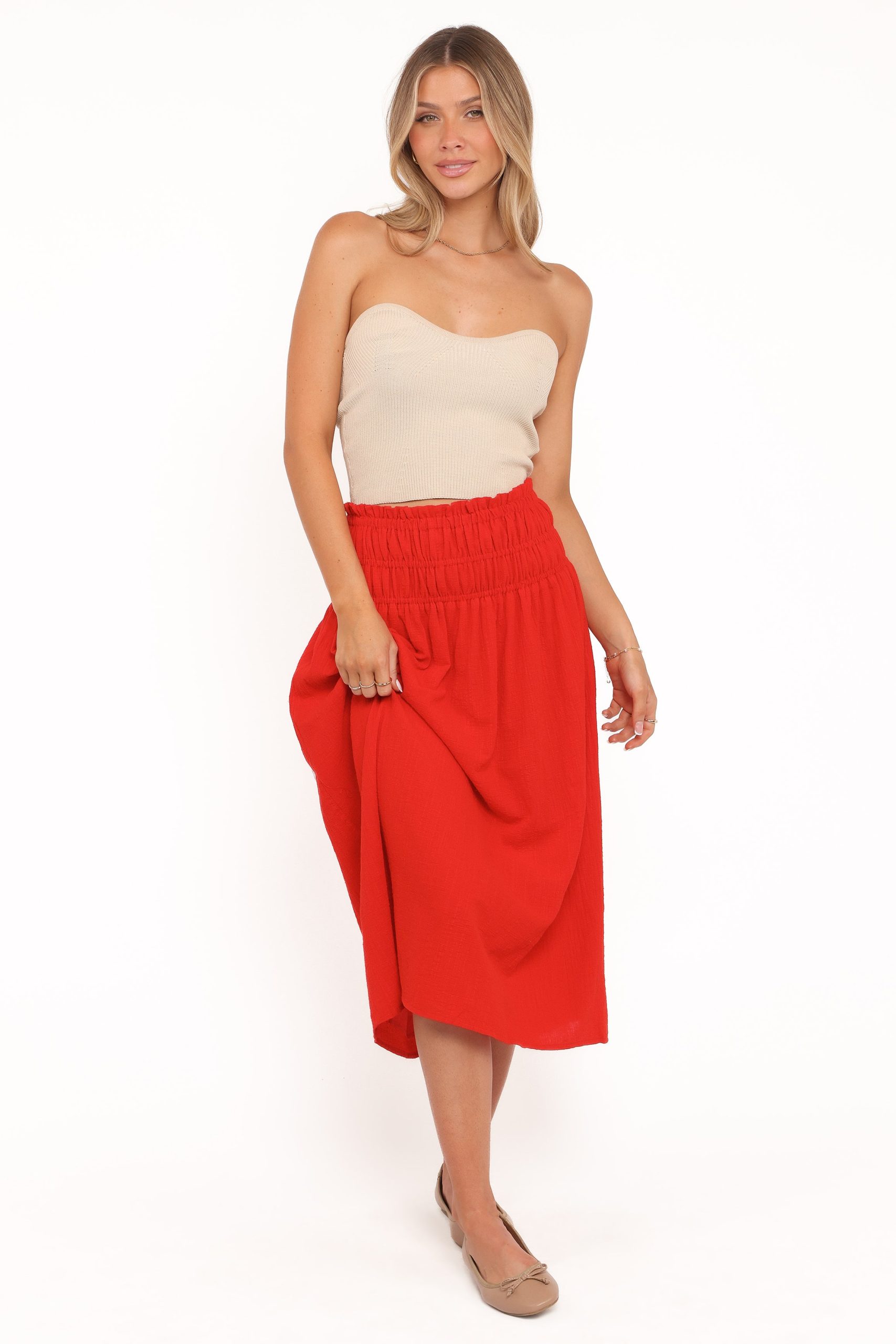 Mattea Maxi Skirt - Red - Image 2