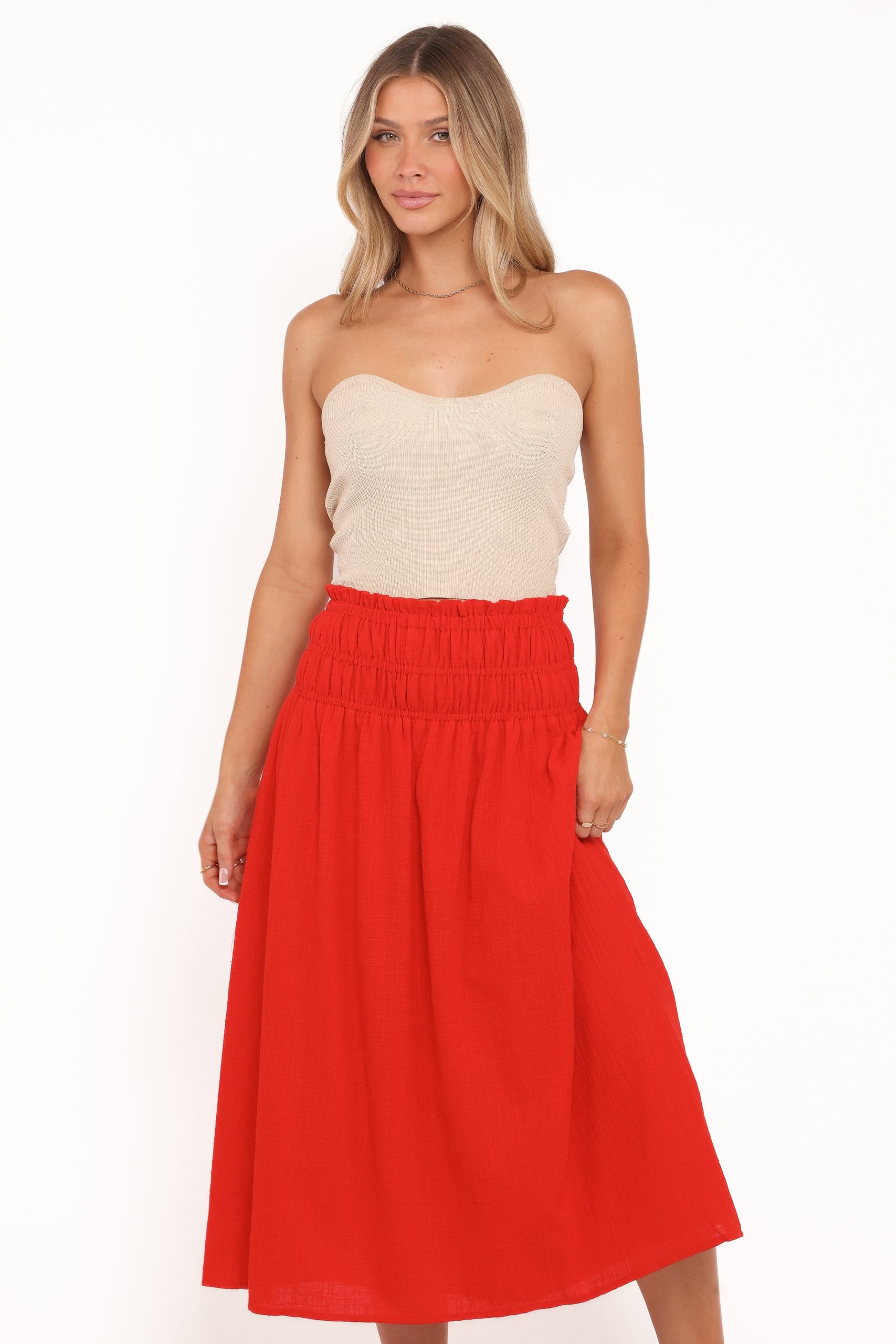 Mattea Maxi Skirt - Red - Image 3