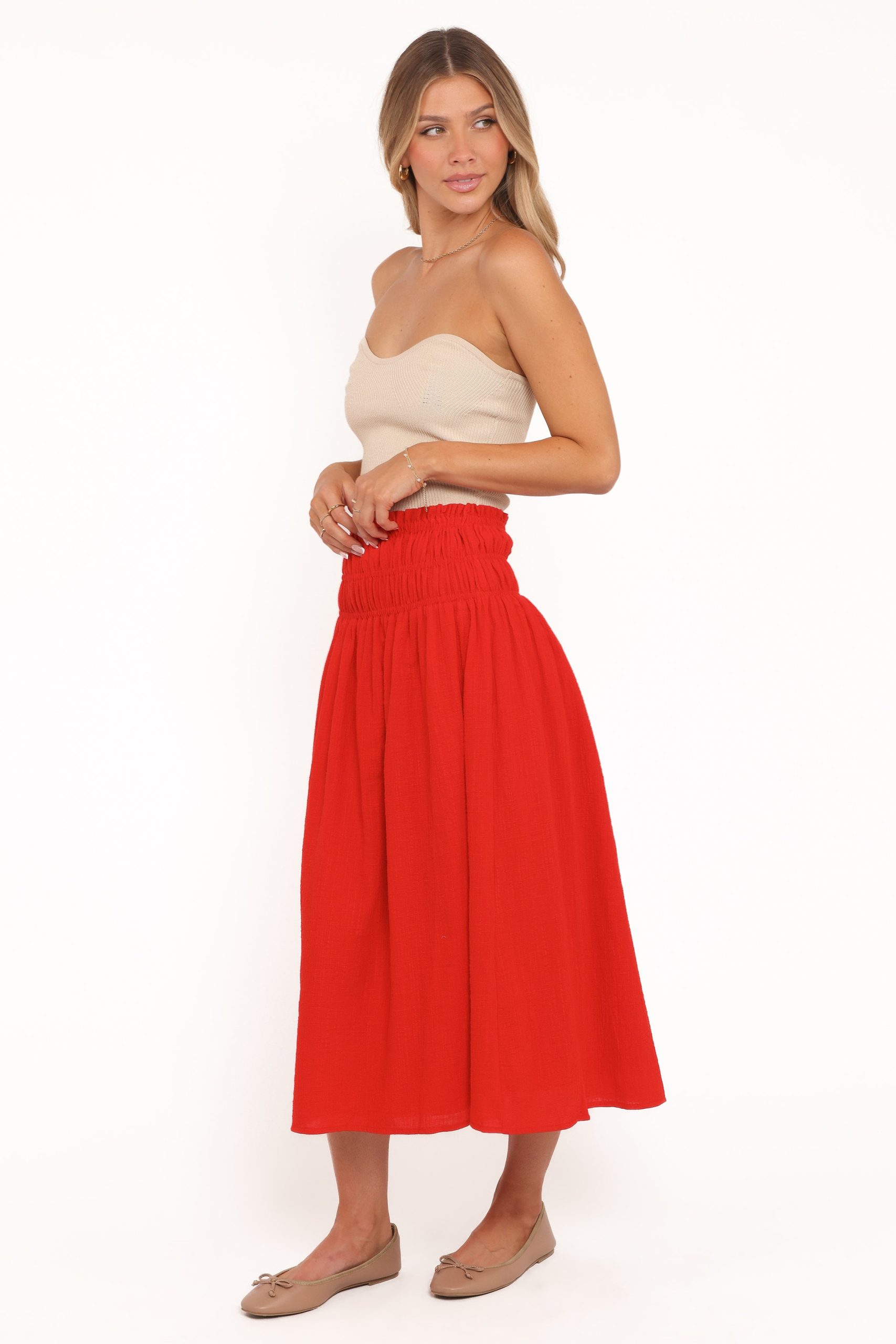 Mattea Maxi Skirt - Red - Image 4