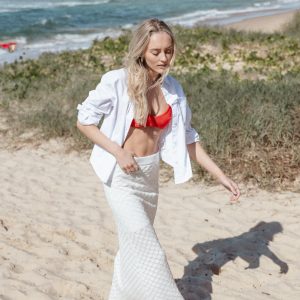 Meera Midi Skirt - White