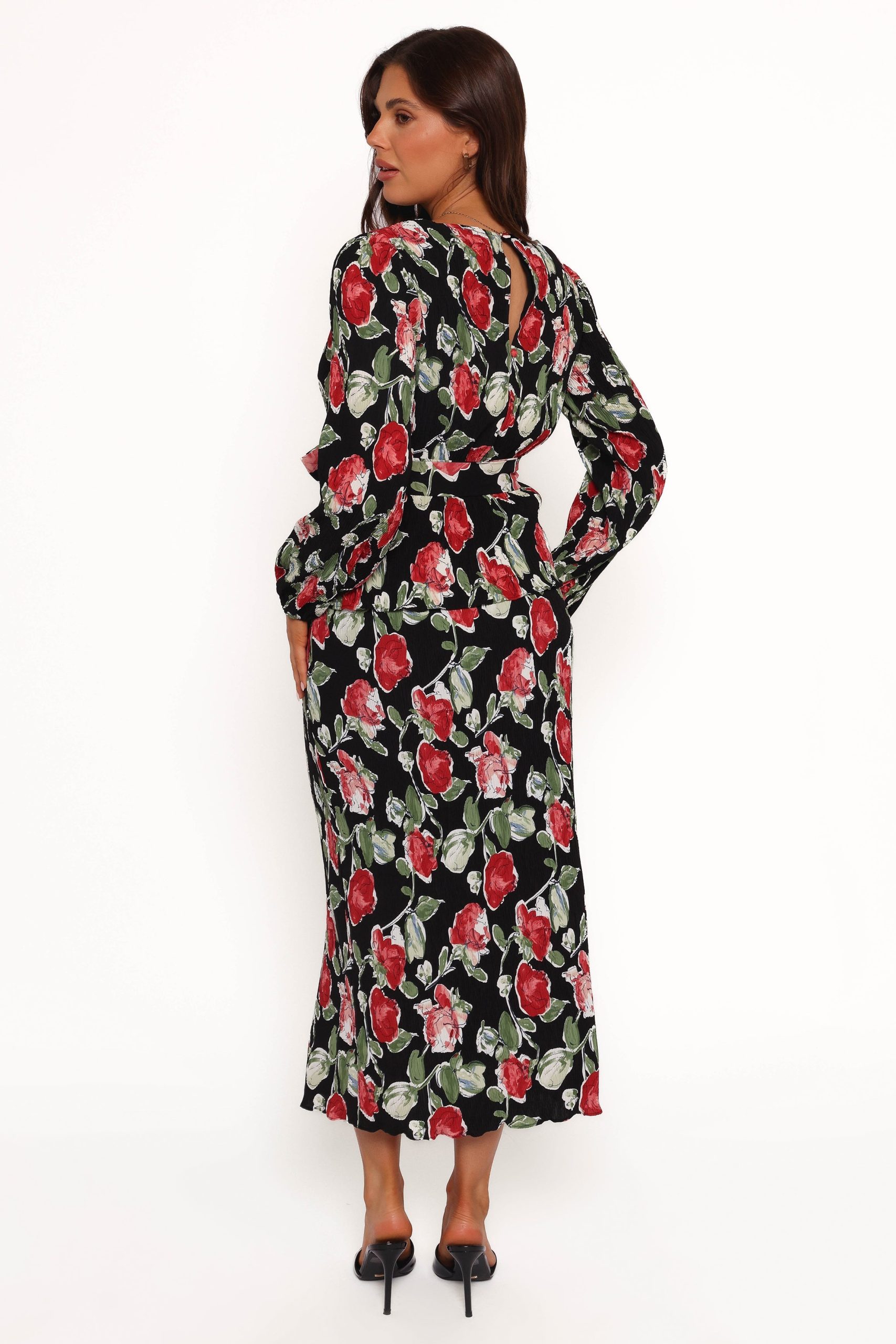 Minelli Pleat Midi Skirt - Black Rose - Image 5