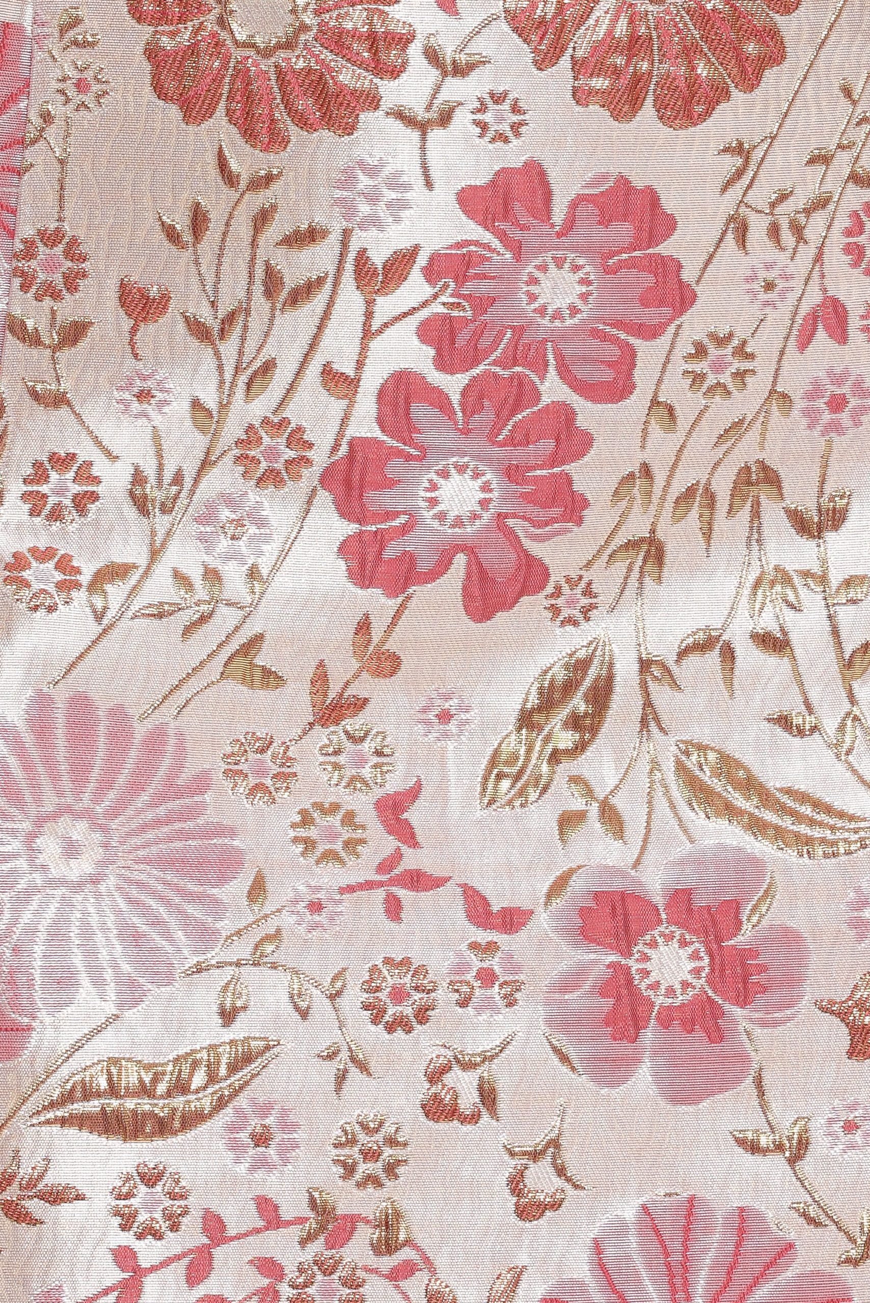Myah Brocade Mini Skirt - Pink Floral - Image 7
