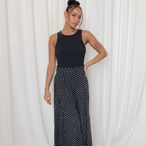 Neveah Pant - Black Polka Dot