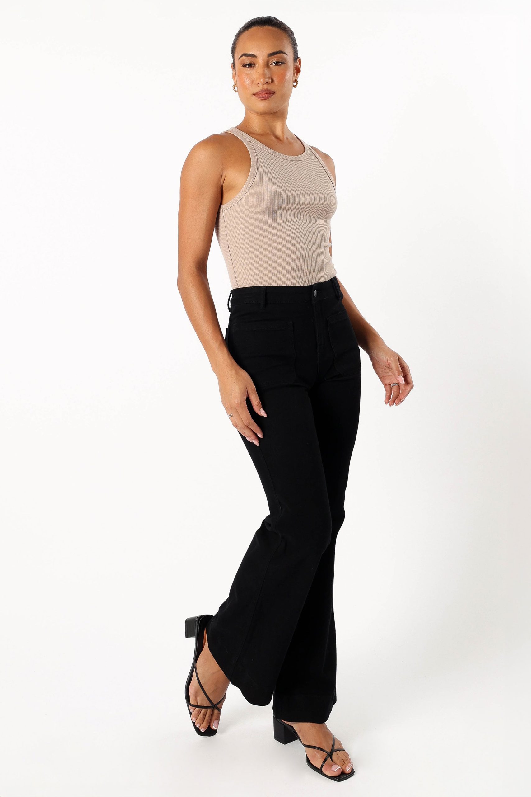 Nico Wide Leg Jean - Black - Image 5