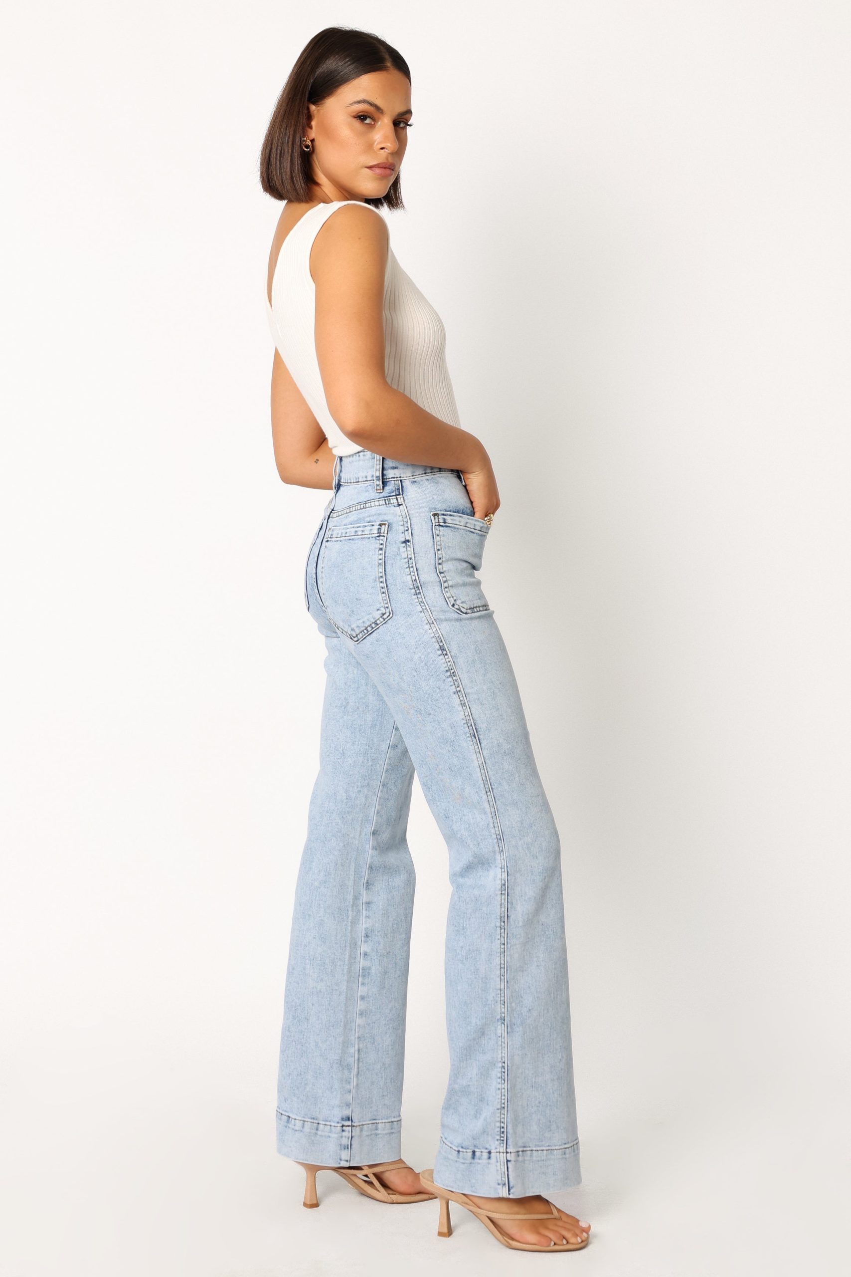 Nico Wide Leg Jean - Blue - Image 2