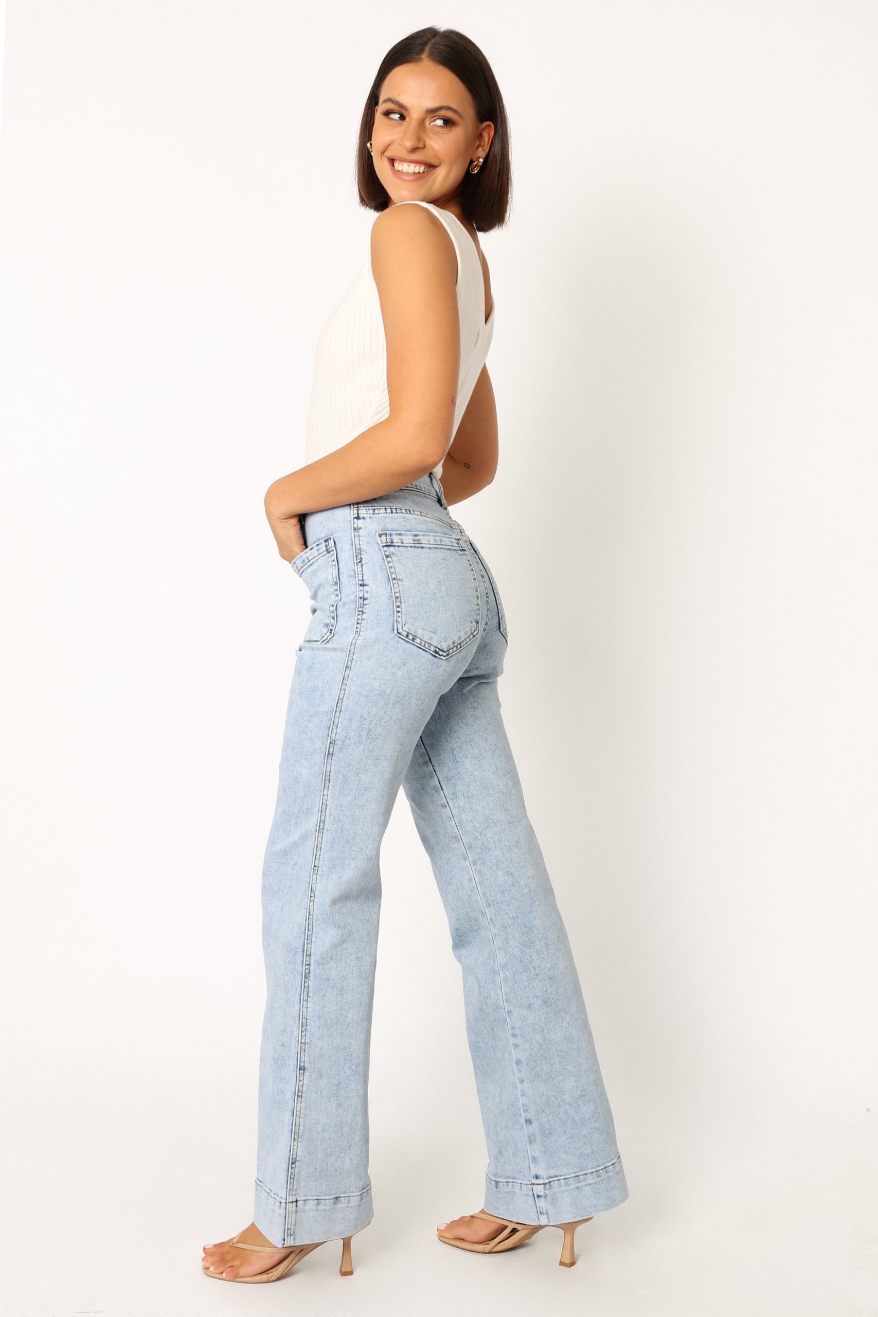 Nico Wide Leg Jean - Blue - Image 3