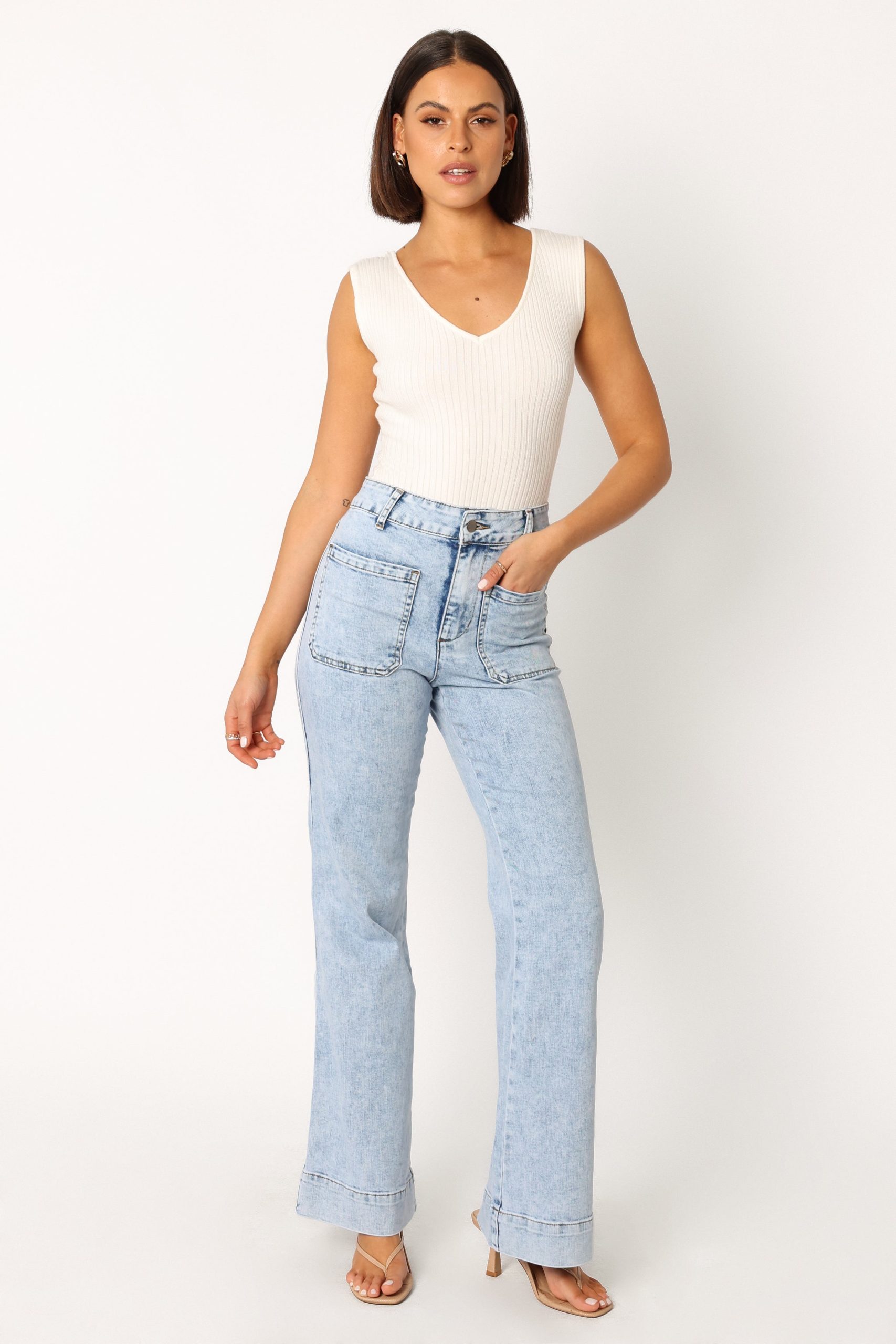 Nico Wide Leg Jean - Blue - Image 4
