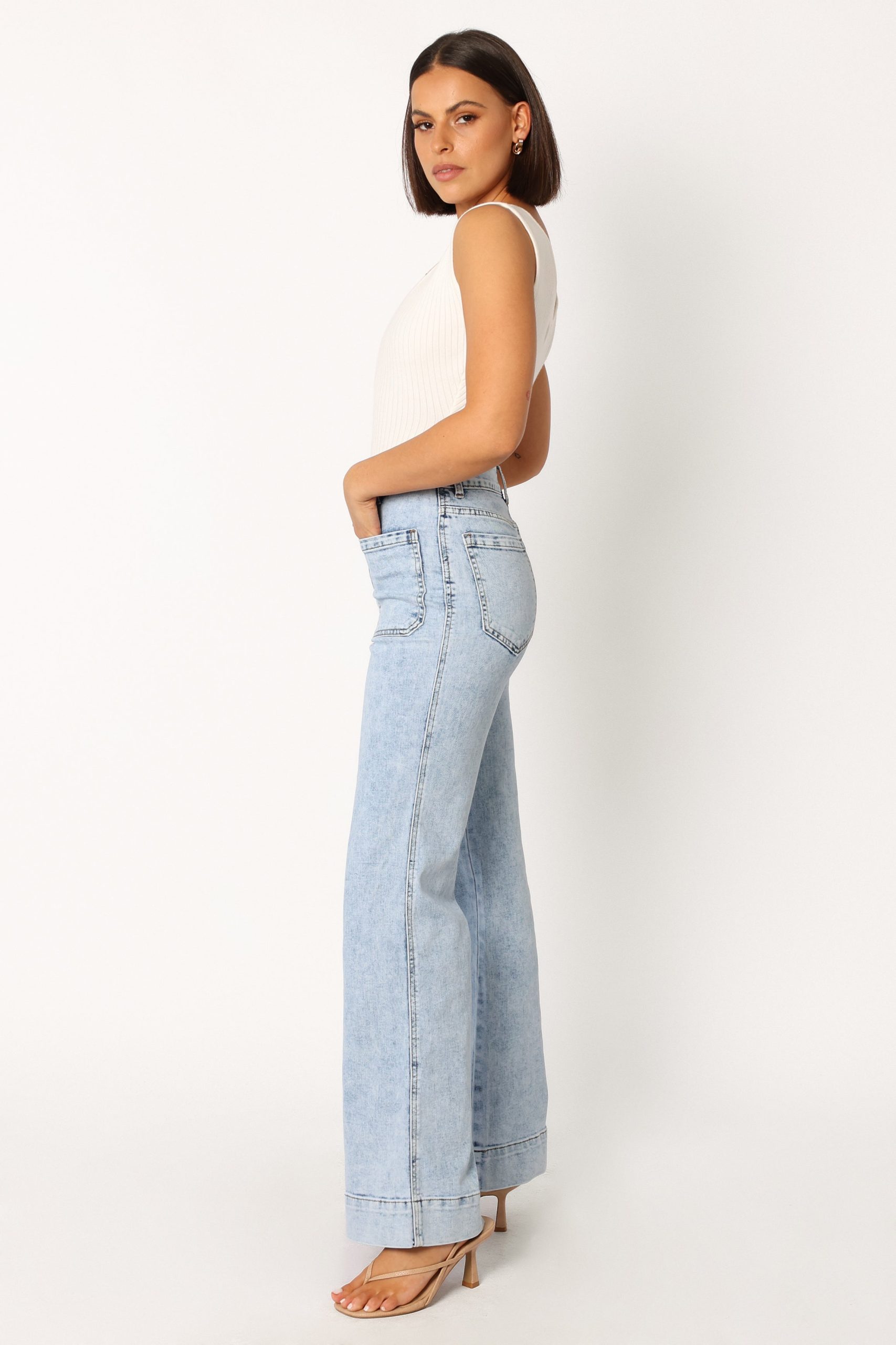 Nico Wide Leg Jean - Blue - Image 6