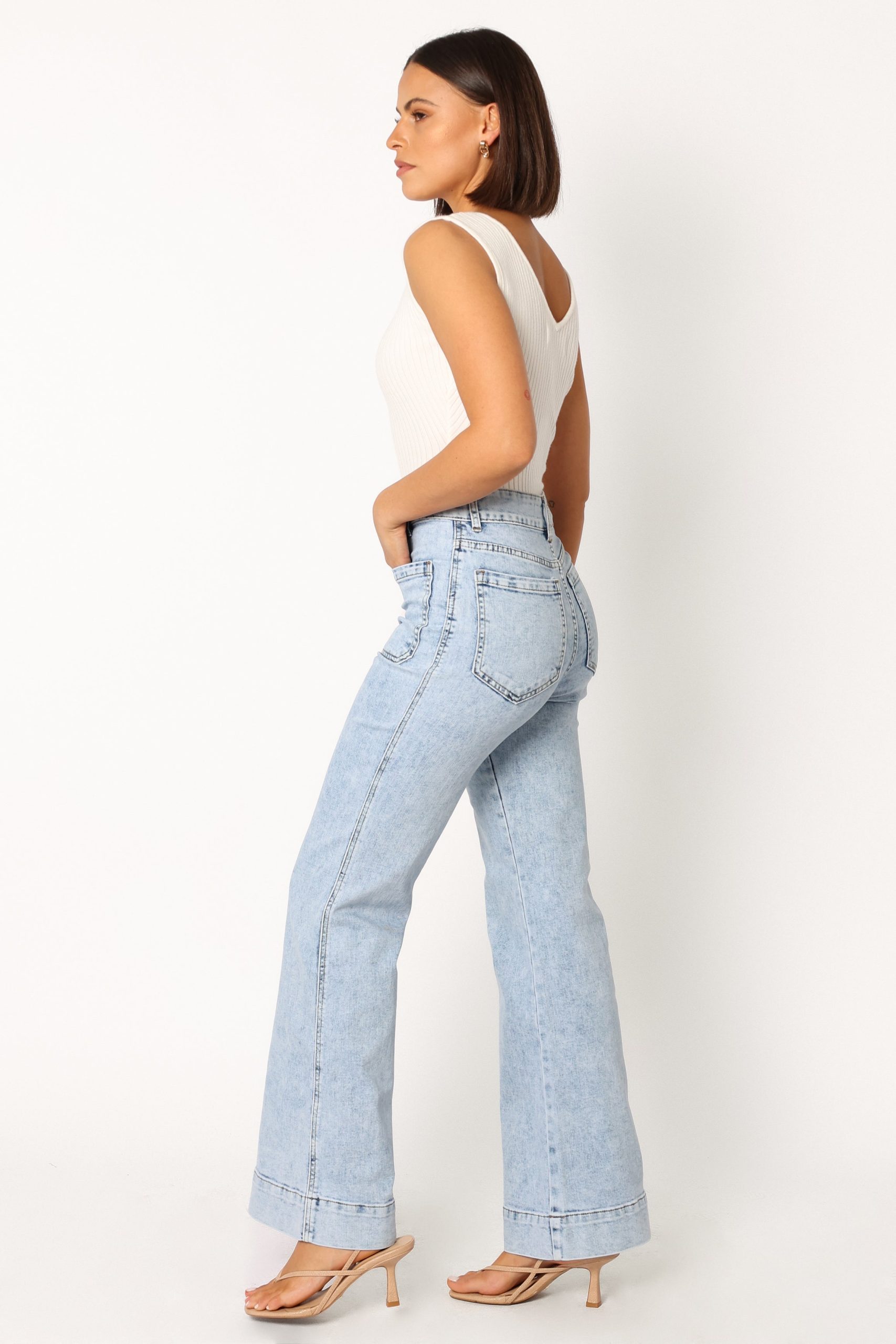 Nico Wide Leg Jean - Blue - Image 7