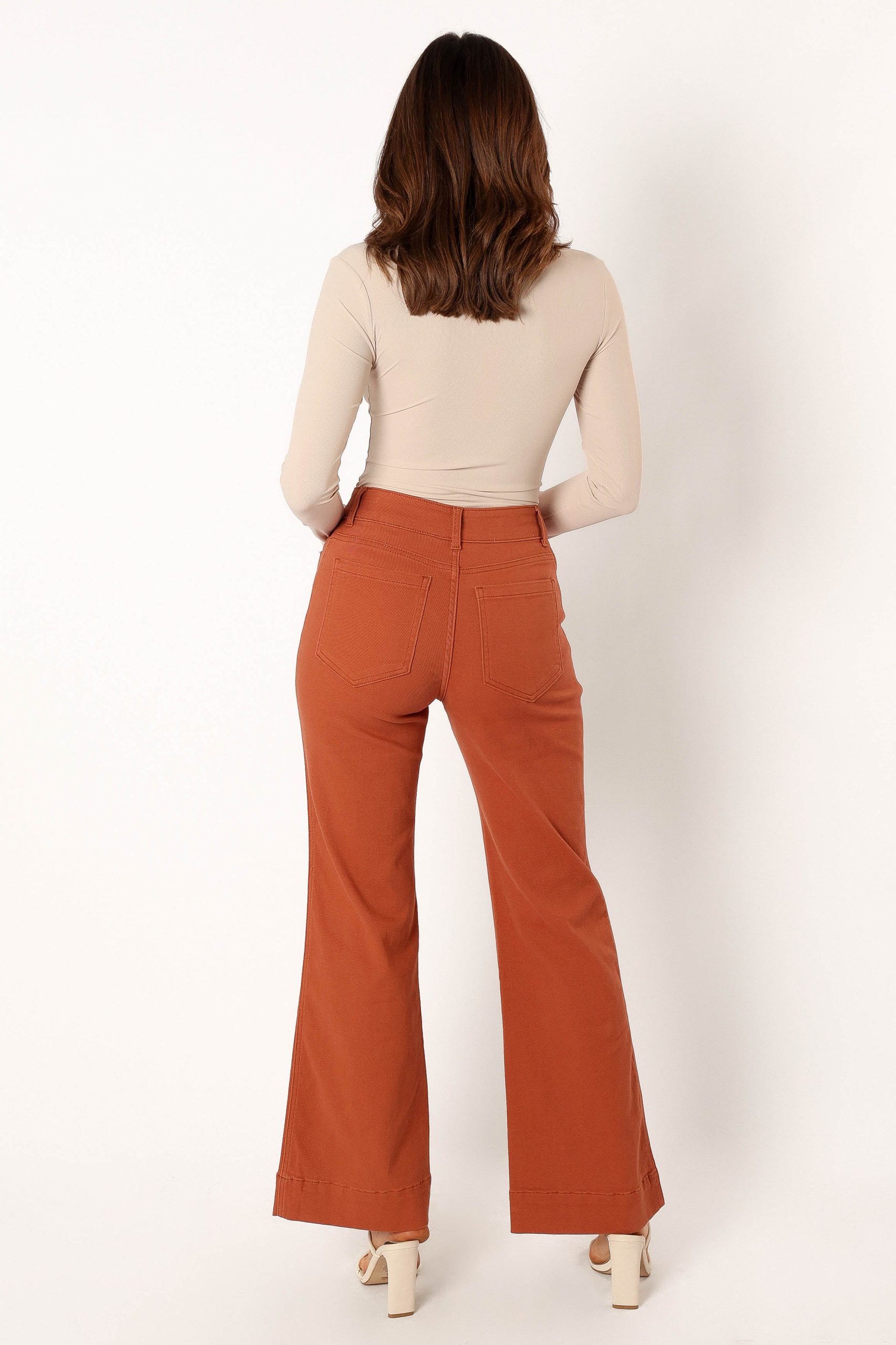 Nico Wide Leg Jean - Tan - Image 6