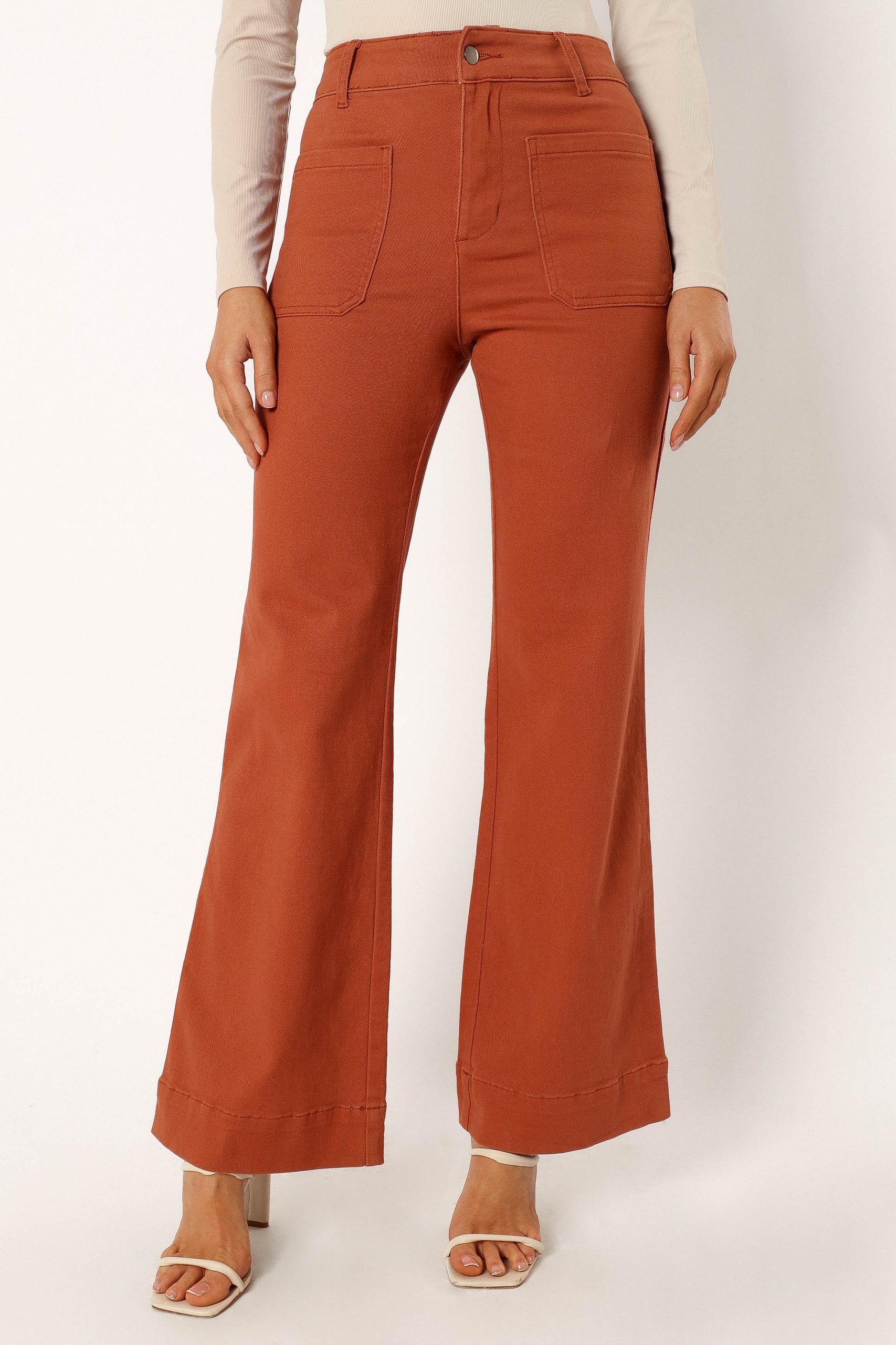 Nico Wide Leg Jean - Tan - Image 9
