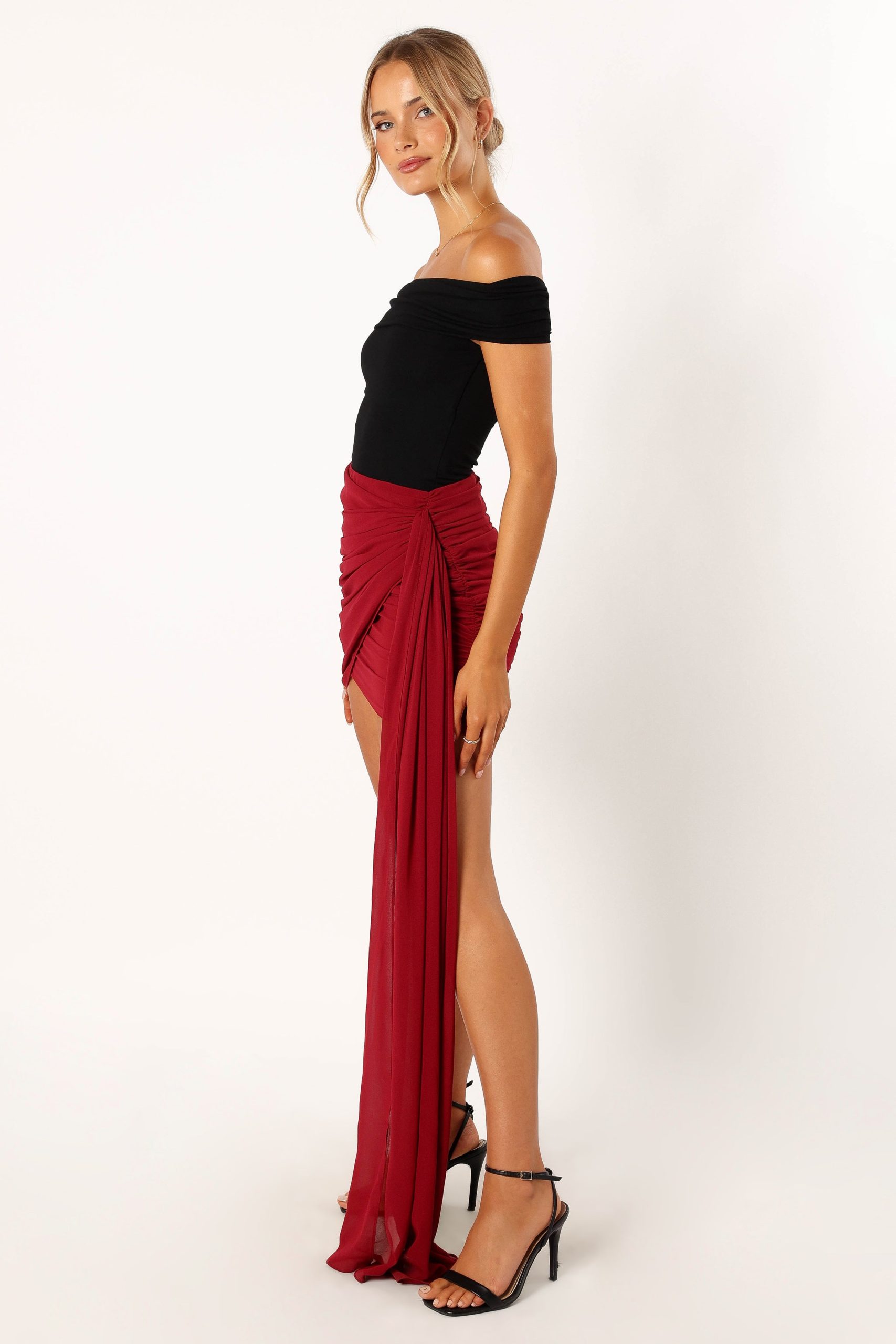 Night Lover Mini Skirt - Merlot - Image 3