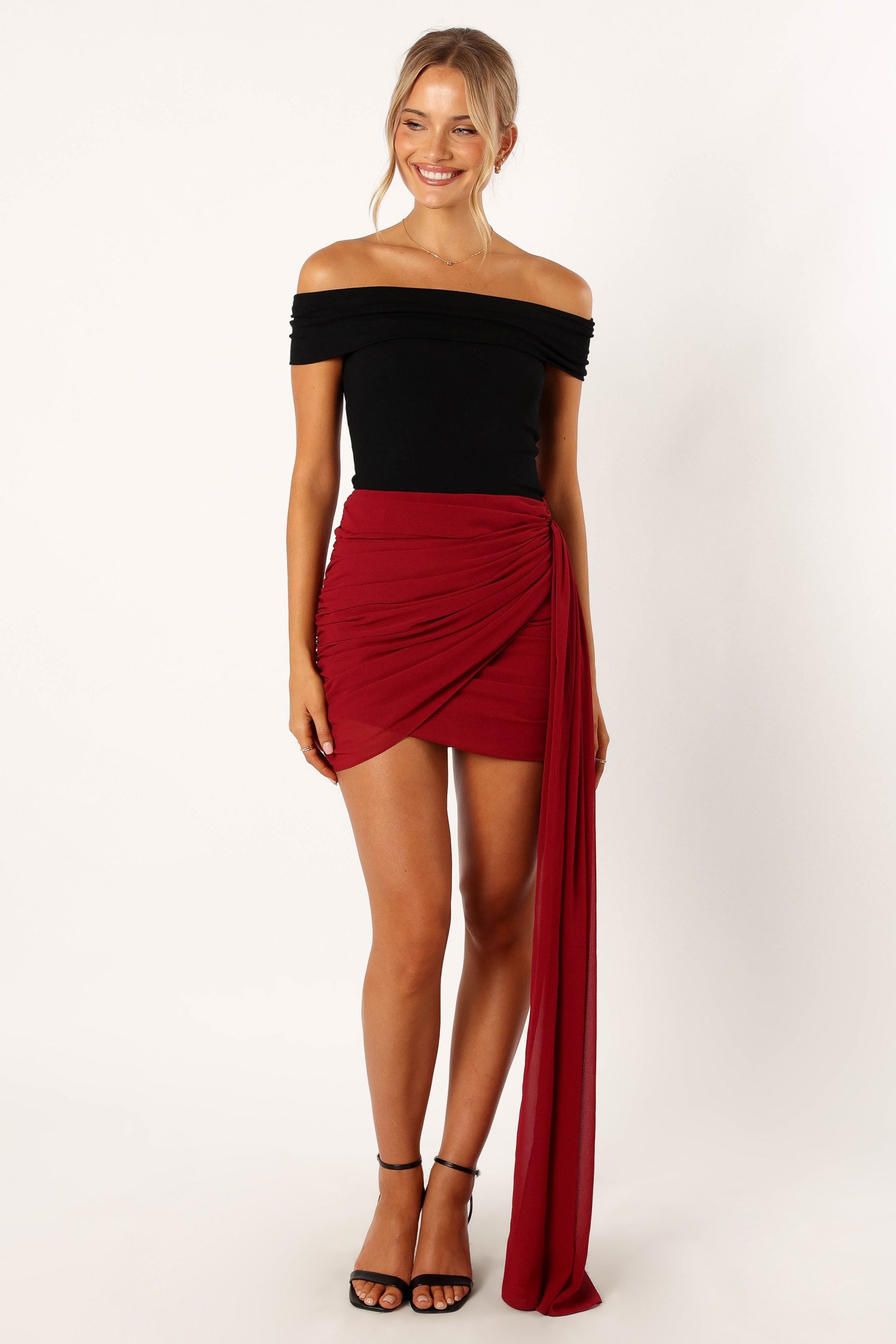 Night Lover Mini Skirt - Merlot - Image 6