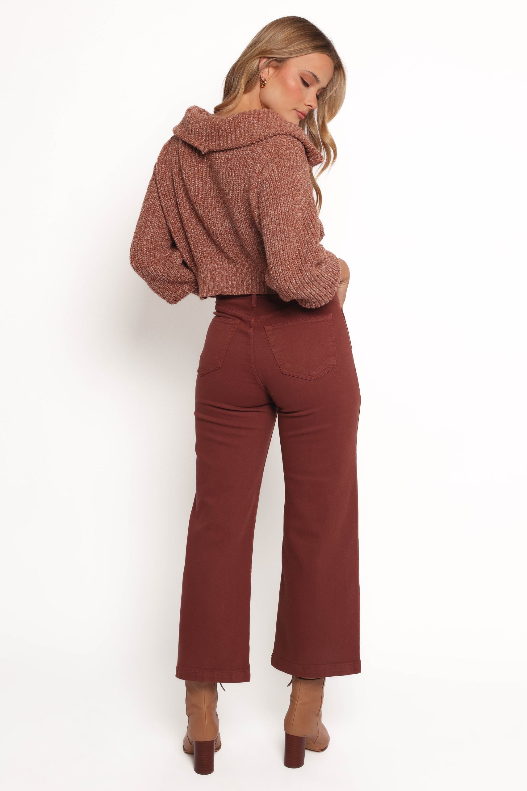 Noah High Rise Wide Leg Jean - Bronze - Image 4