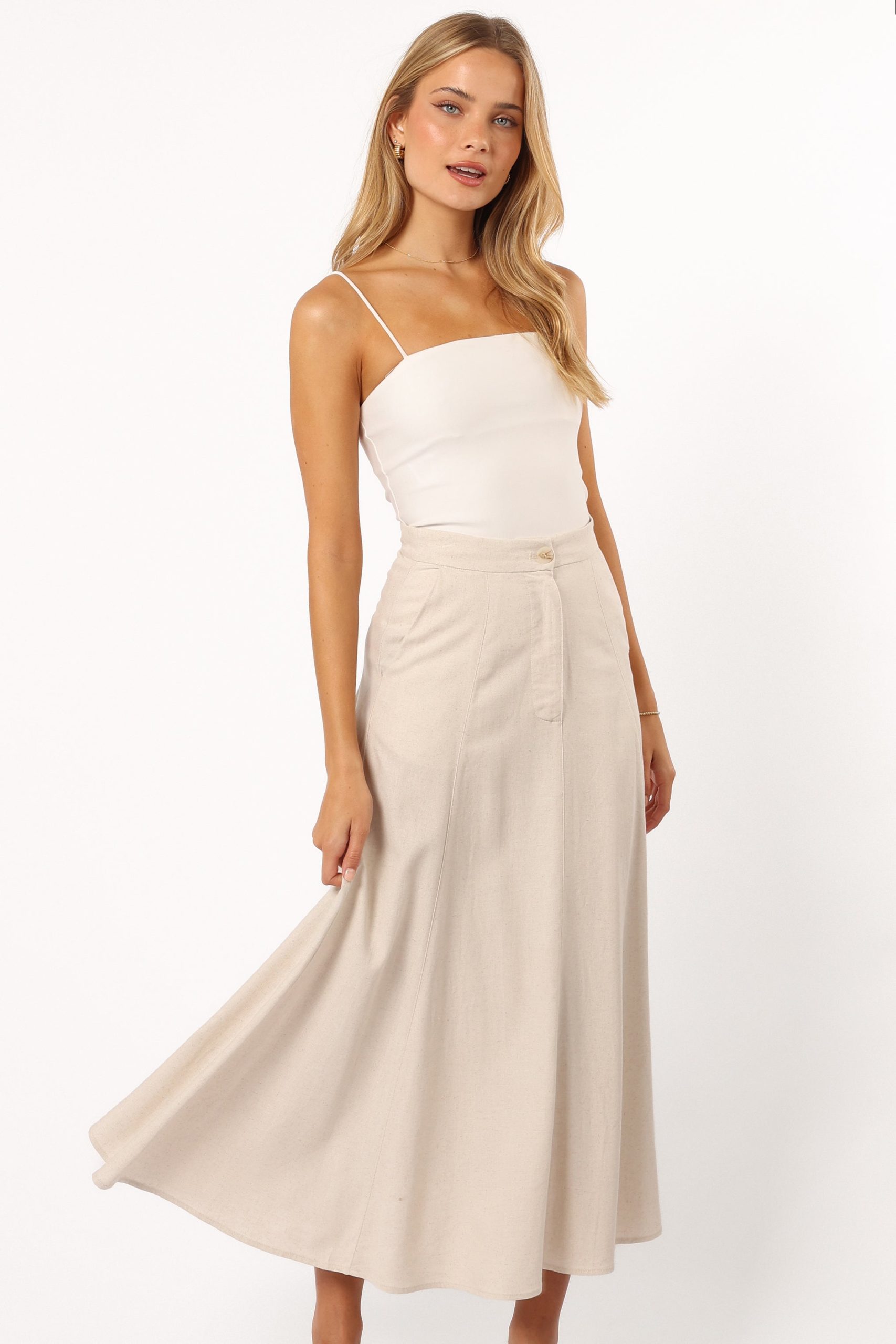 Odetta Maxi Skirt - Oatmeal - Image 6