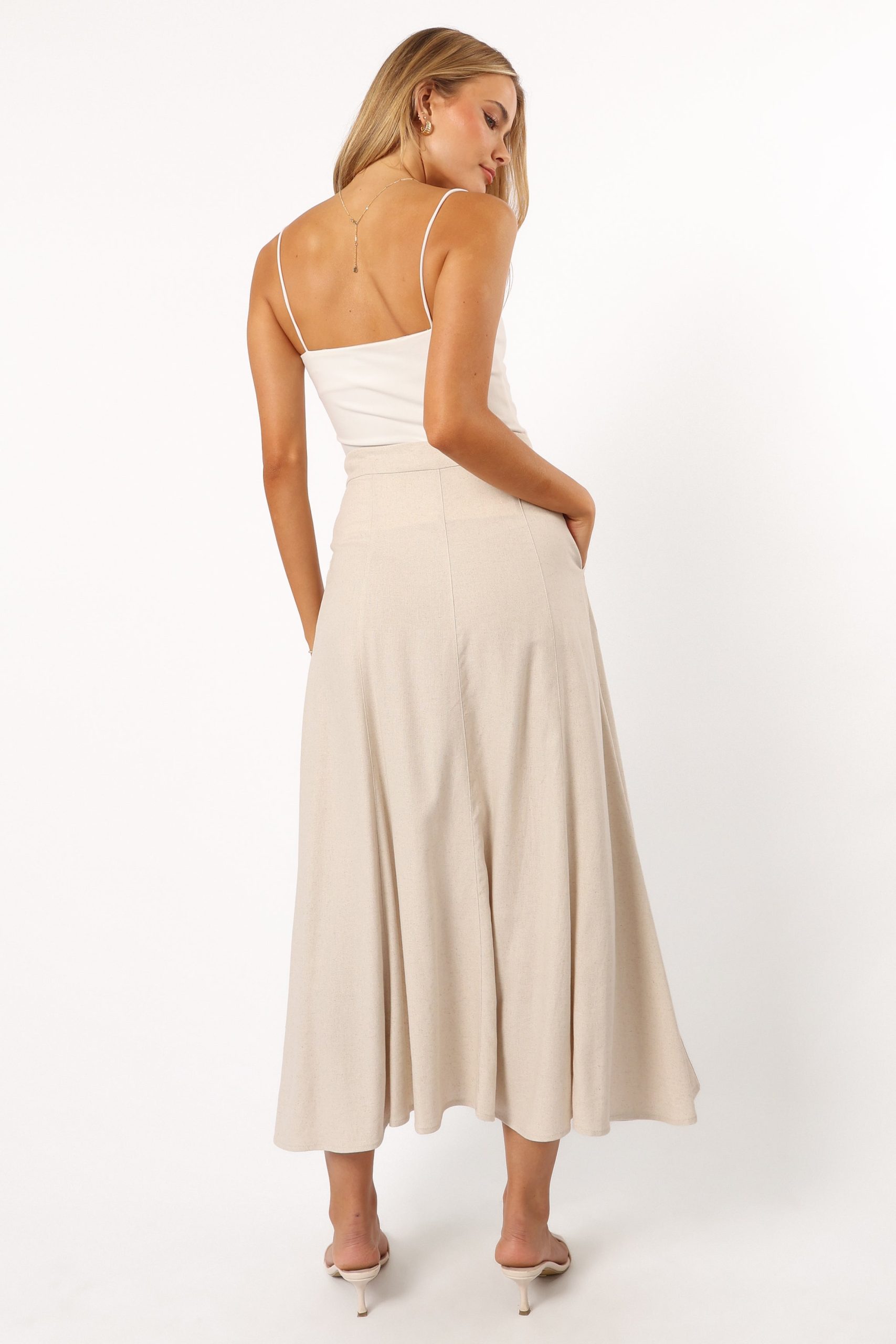 Odetta Maxi Skirt - Oatmeal - Image 4