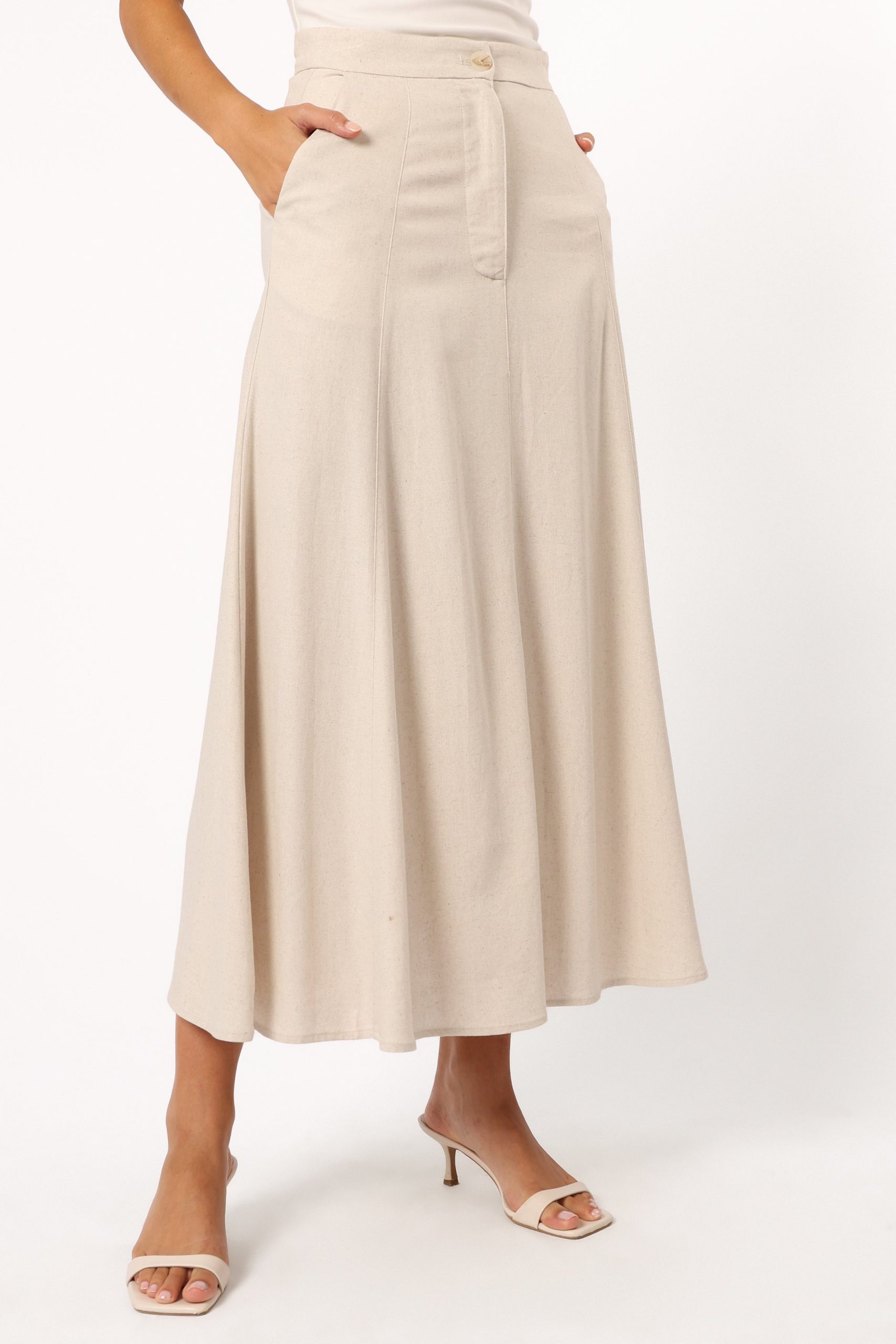 Odetta Maxi Skirt - Oatmeal - Image 2