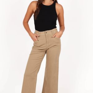Parson Wide Leg Pant - Taupe