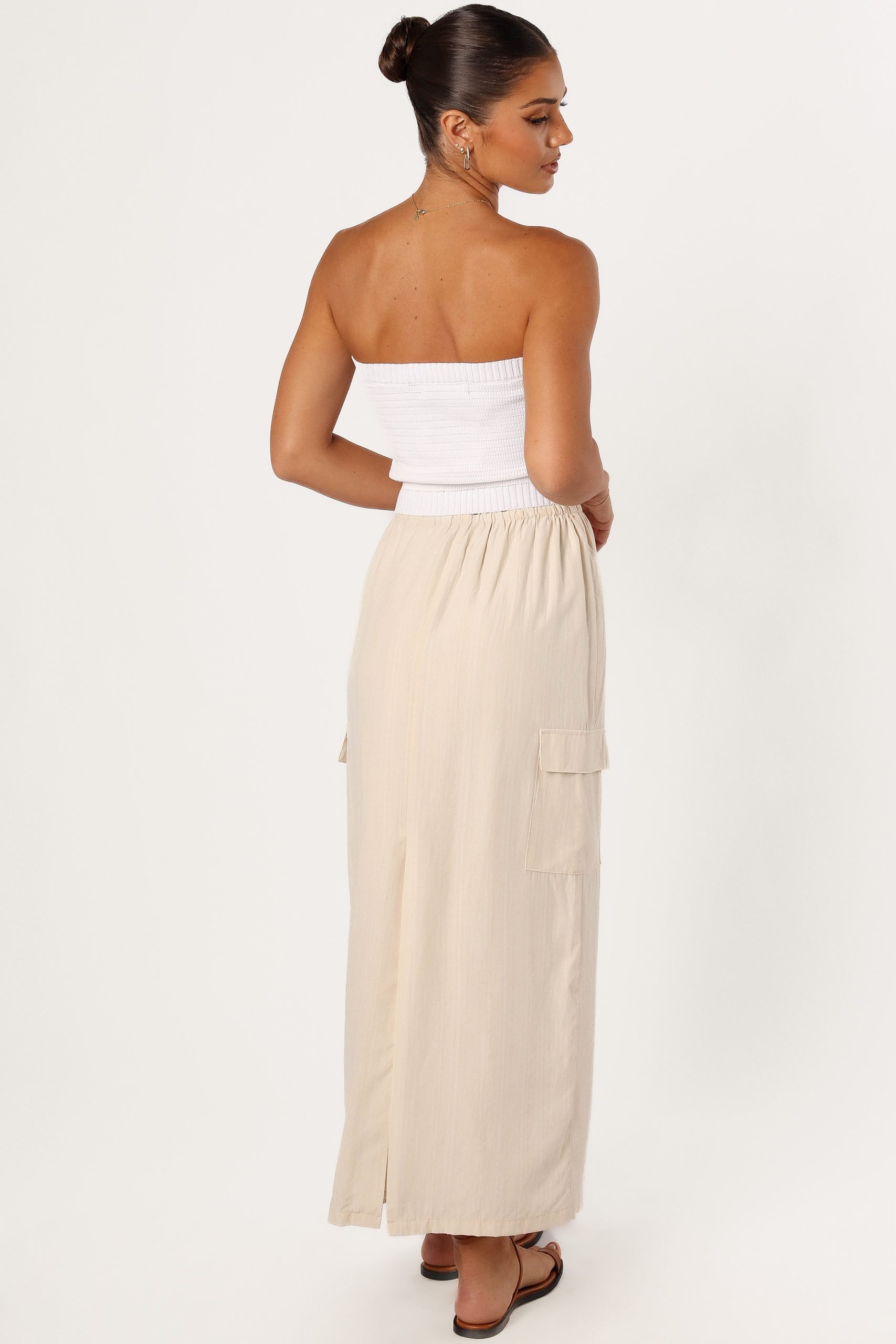 Picilo Long Midi Skirt - Stone - Image 3