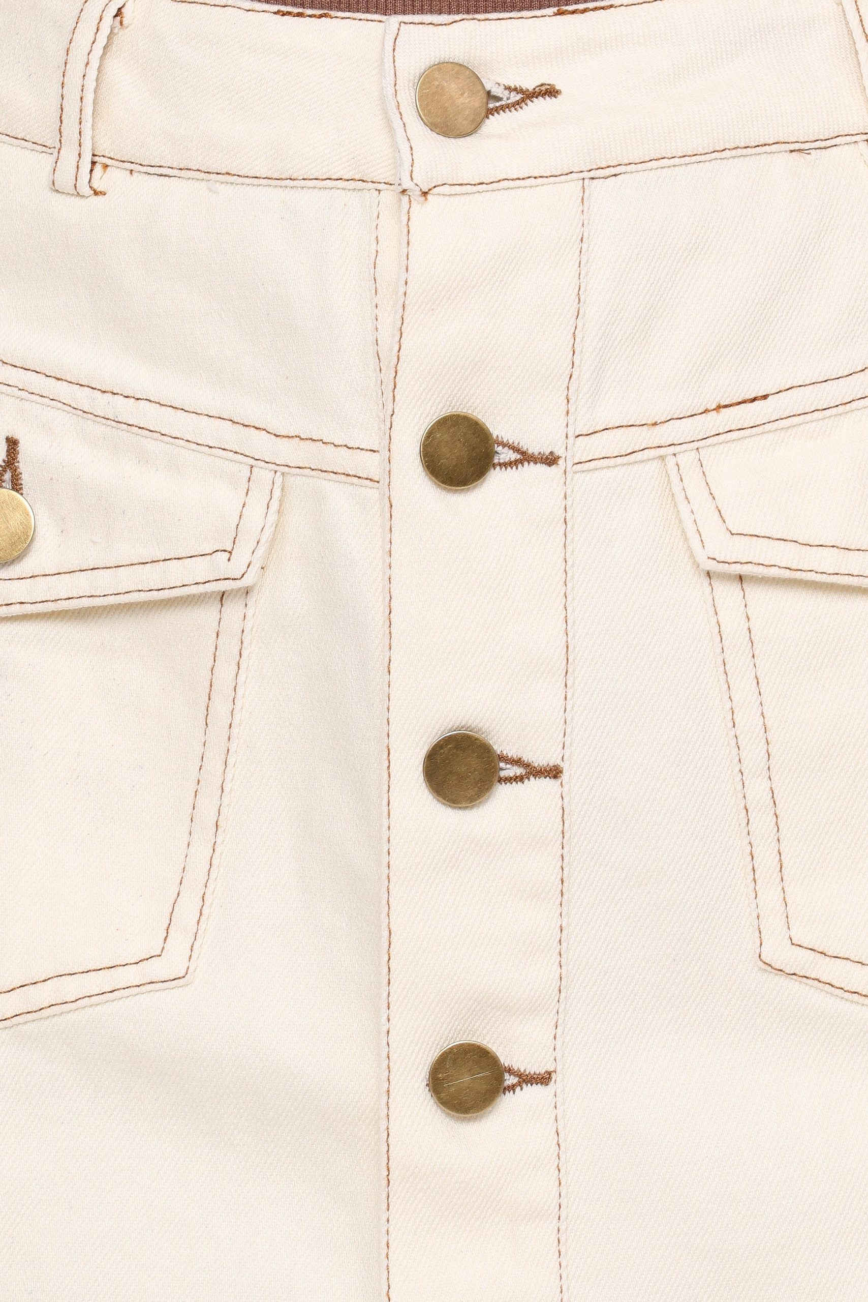 Presley Denim Skort - Bone - Image 7