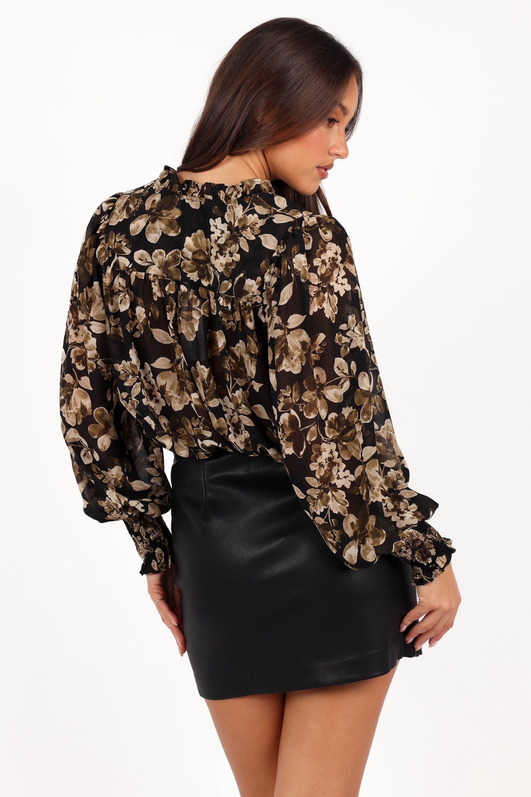Rebecca Faux Leather Mini Skirt - Black - Image 5