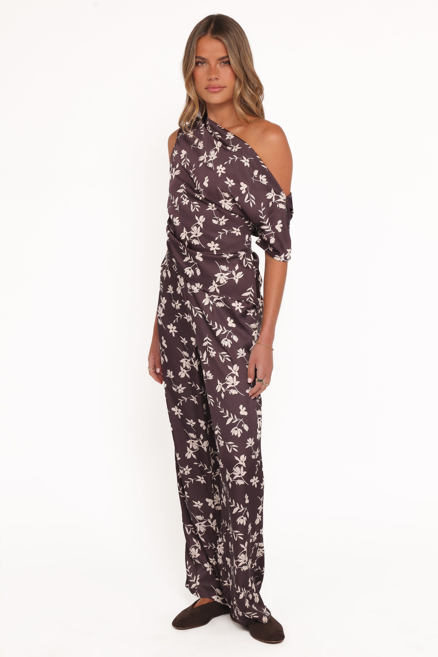 Romola Pant - Brown Cream Floral - Image 5