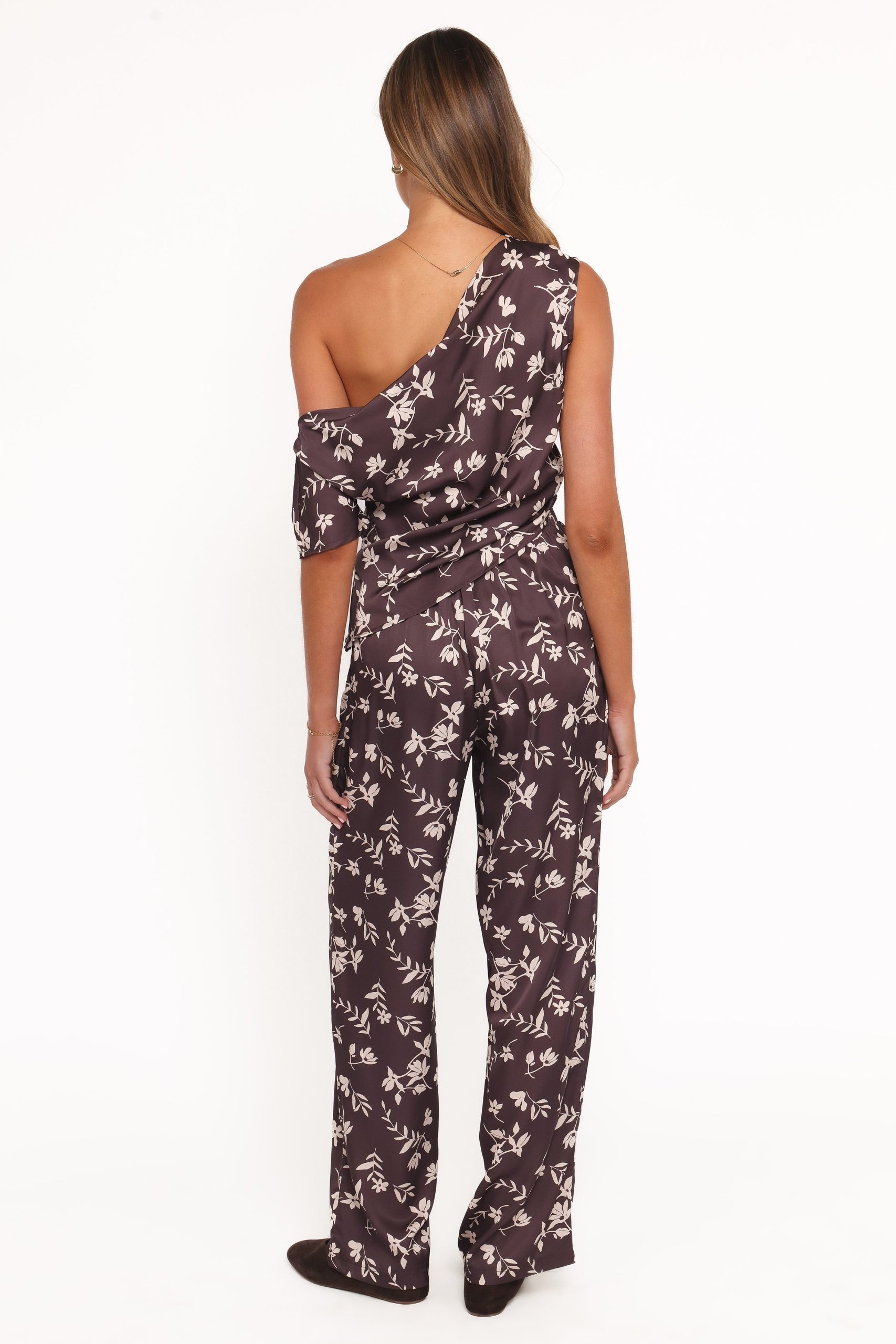 Romola Pant - Brown Cream Floral - Image 4