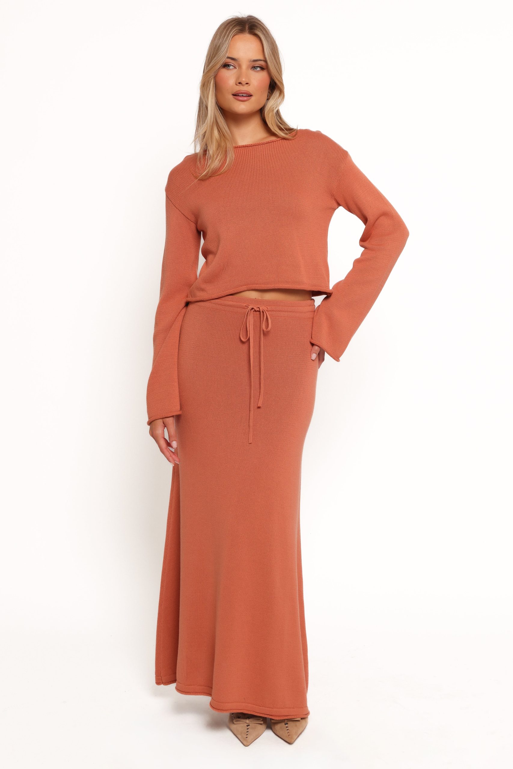 Rooney Knit Skirt - Cinnamon - Image 3