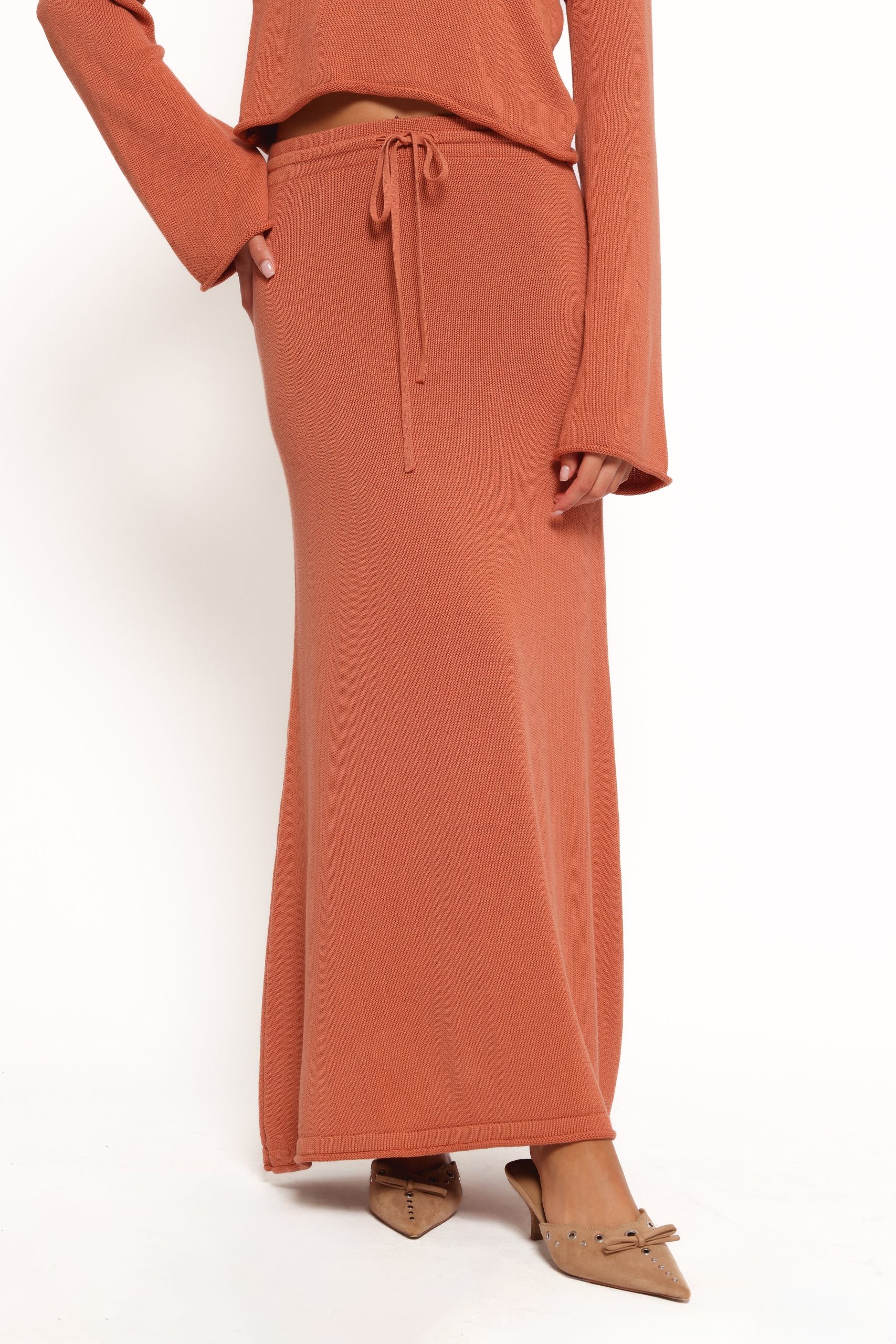 Rooney Knit Skirt - Cinnamon - Image 4