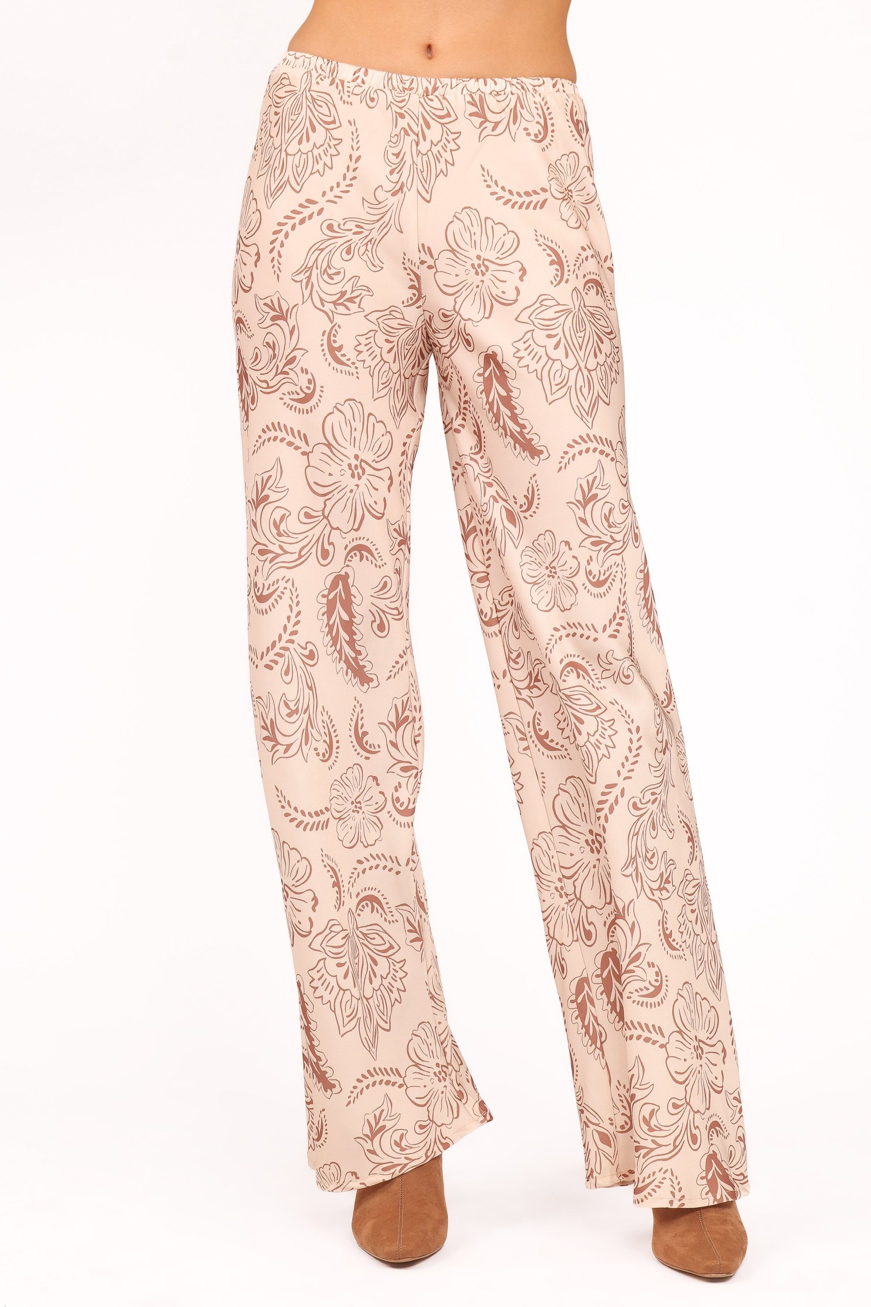 Rosalie Satin Pant - Brown Paisley - Image 3