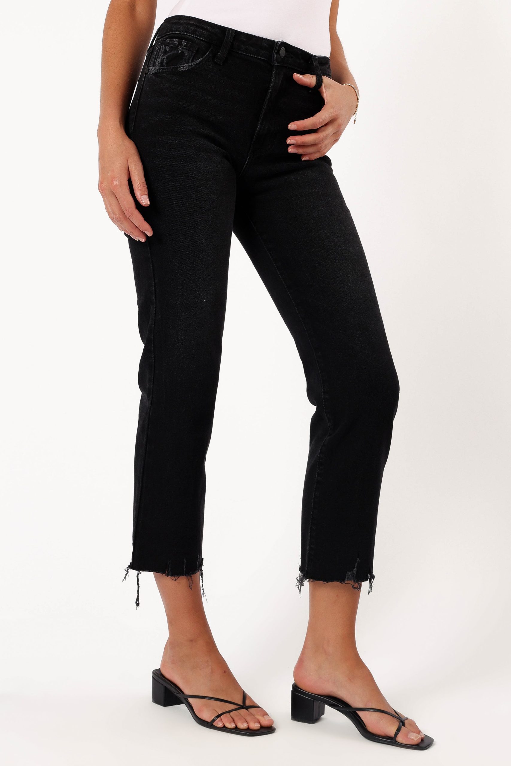 Rowan High Rise Straight Leg Jean - Washed Black - Image 2