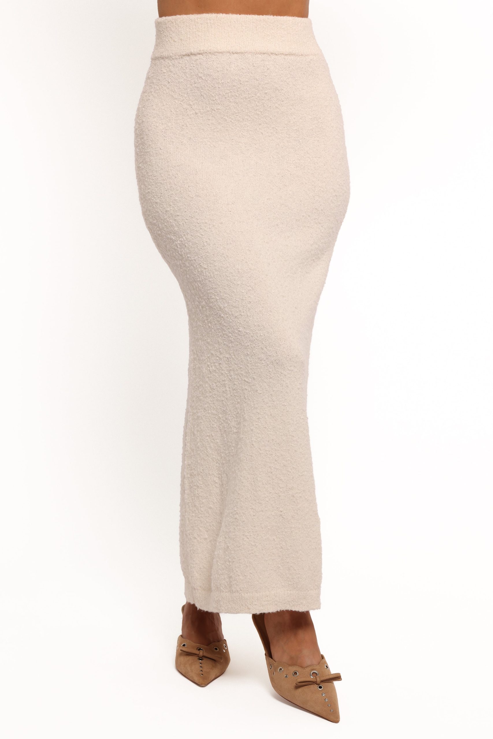 Rowee Boucle Knit Midi Skirt - White - Image 8