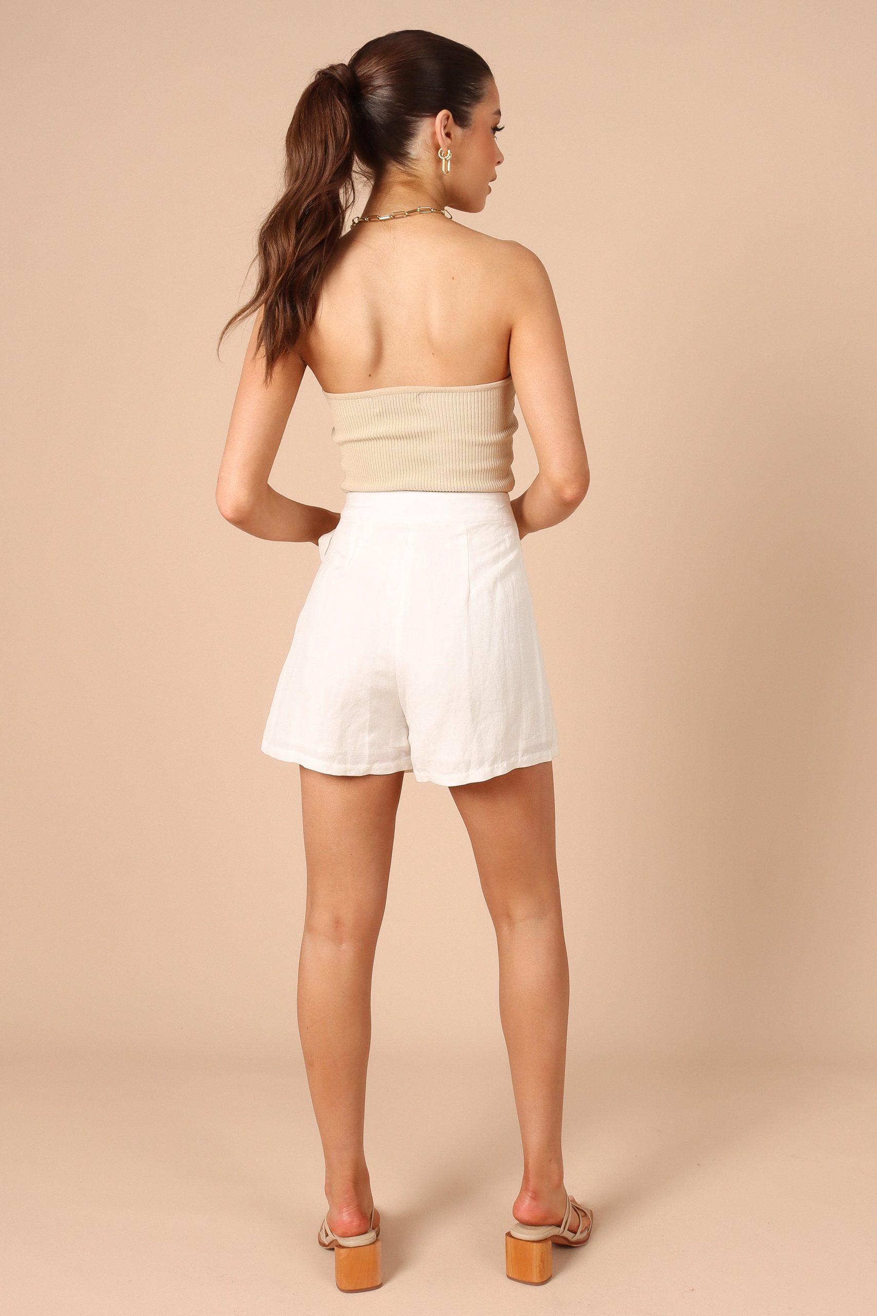 Roxy Faux Wrap Skort - Ivory - Image 5