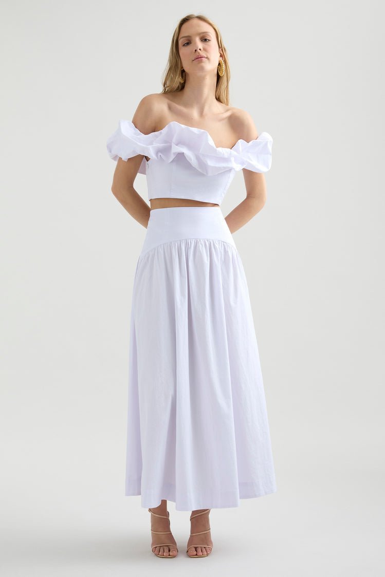 Savannah Maxi Skirt - White - Image 4