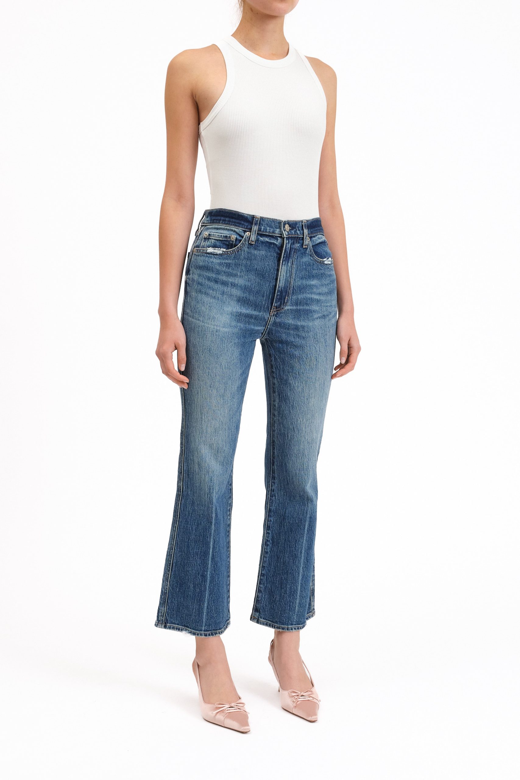 Soho High Rise Ankle Flare Jean - Rush Hour - Image 3