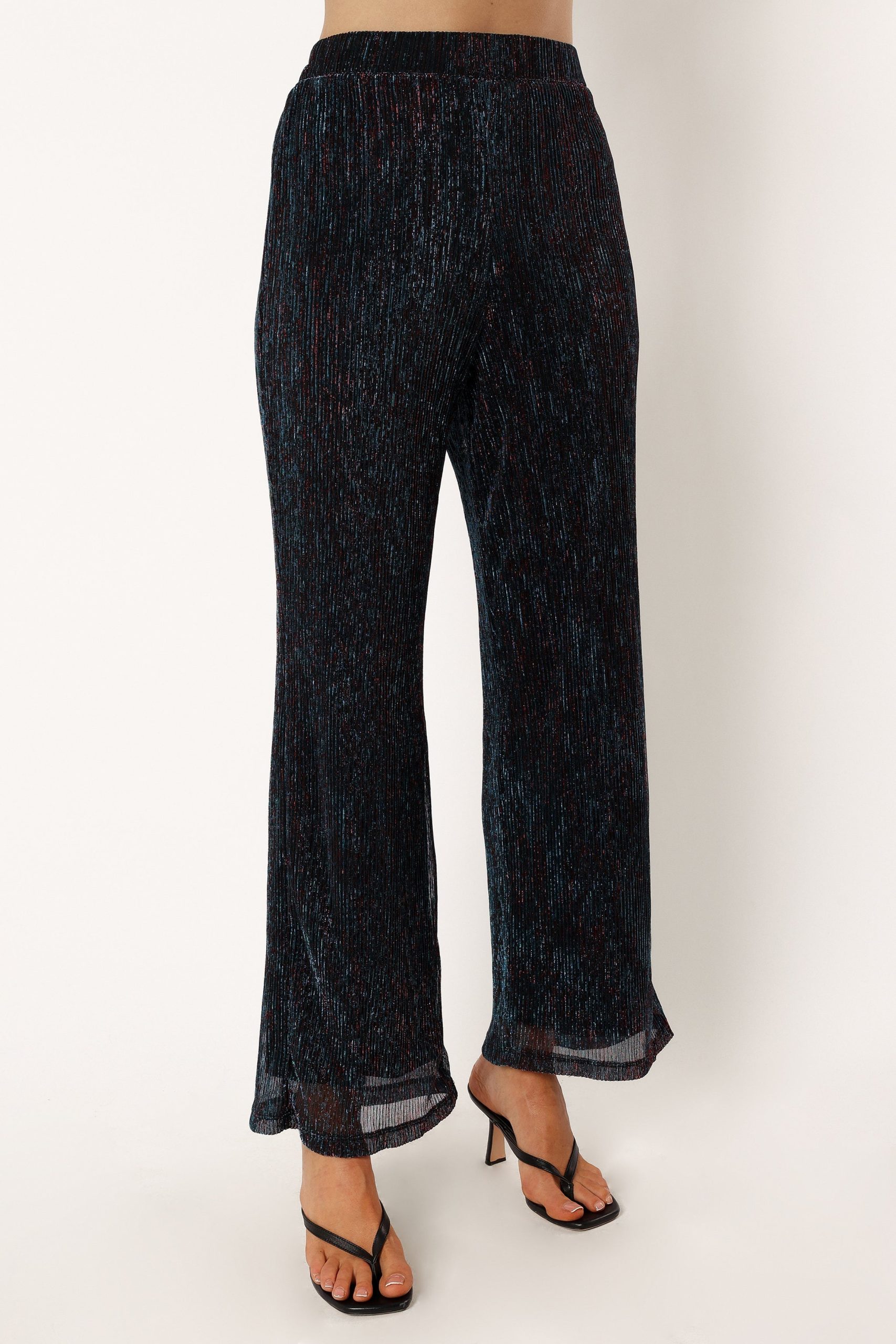 Sonja Wide Leg Pant - Black Teal - Image 9