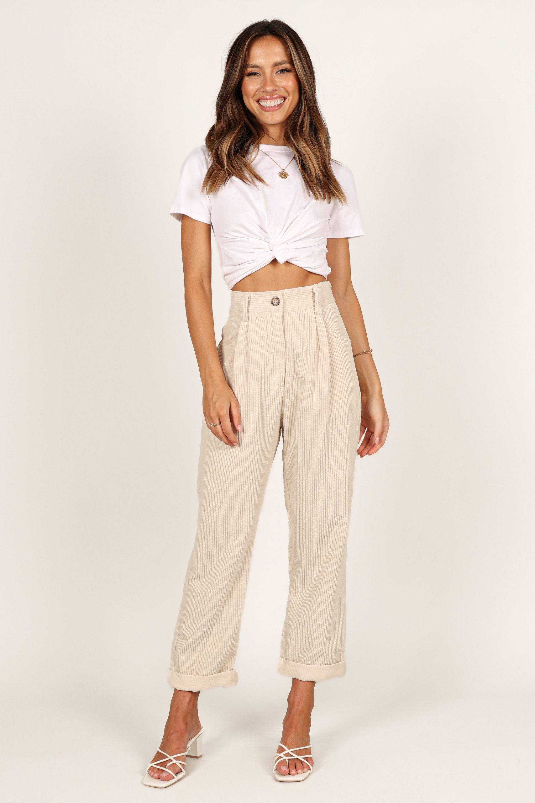 Talaren Cord Pant - Cream - Image 2