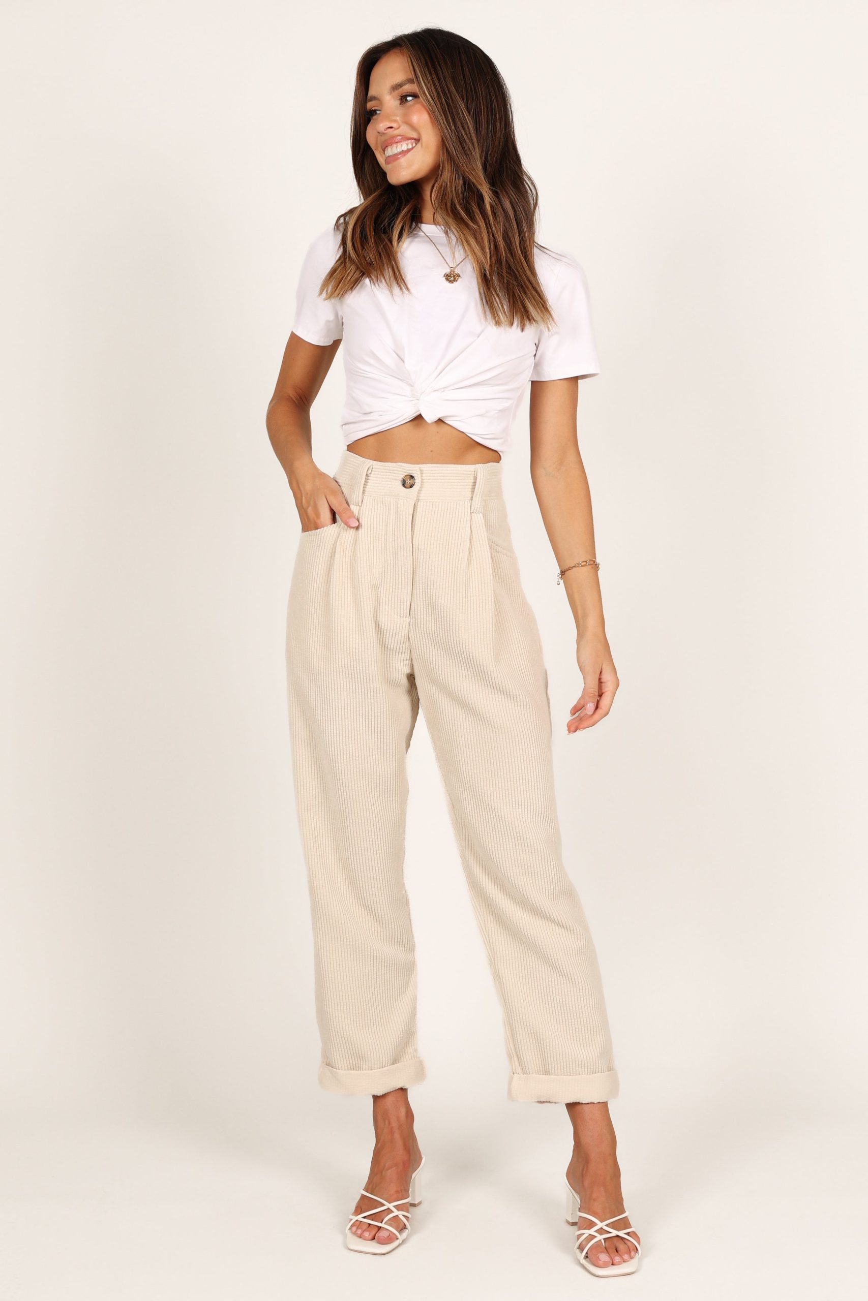 Talaren Cord Pant - Cream - Image 3