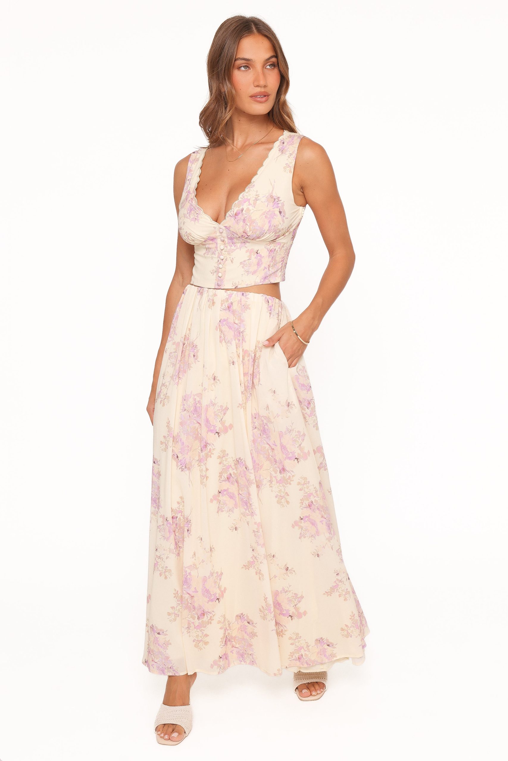 Tinsley Maxi Skirt - Lavender Floral - Image 2