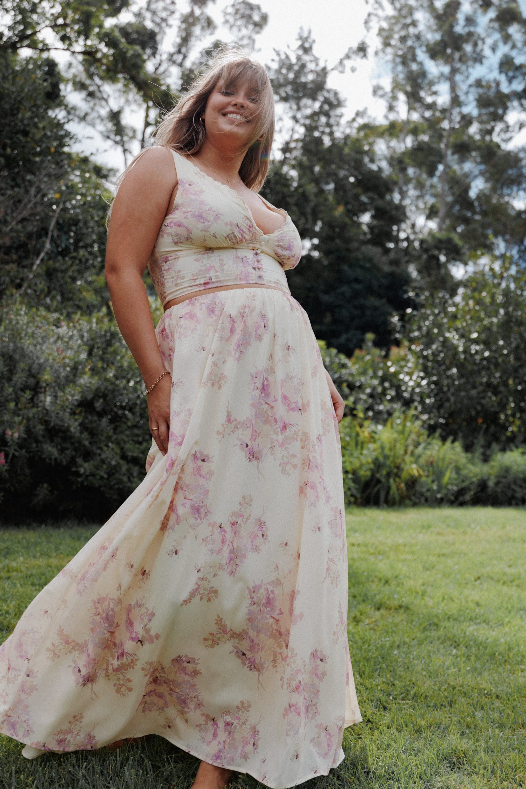 Tinsley Maxi Skirt - Lavender Floral