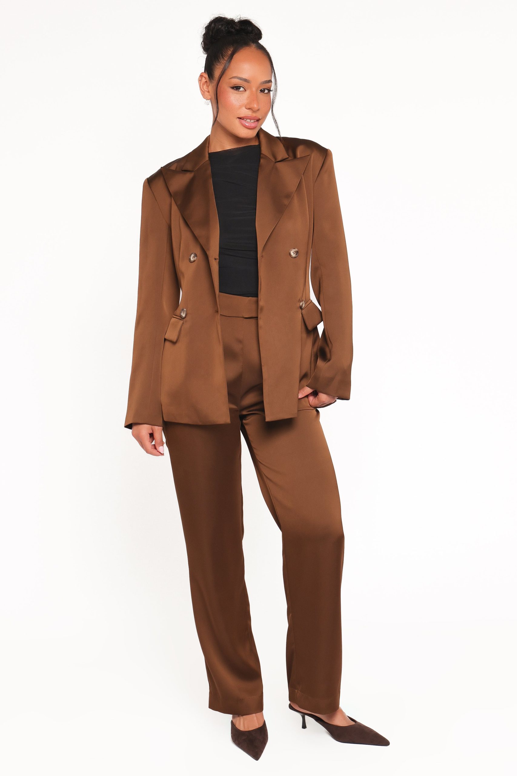 Trina Tailored Pant - Brown - Image 6