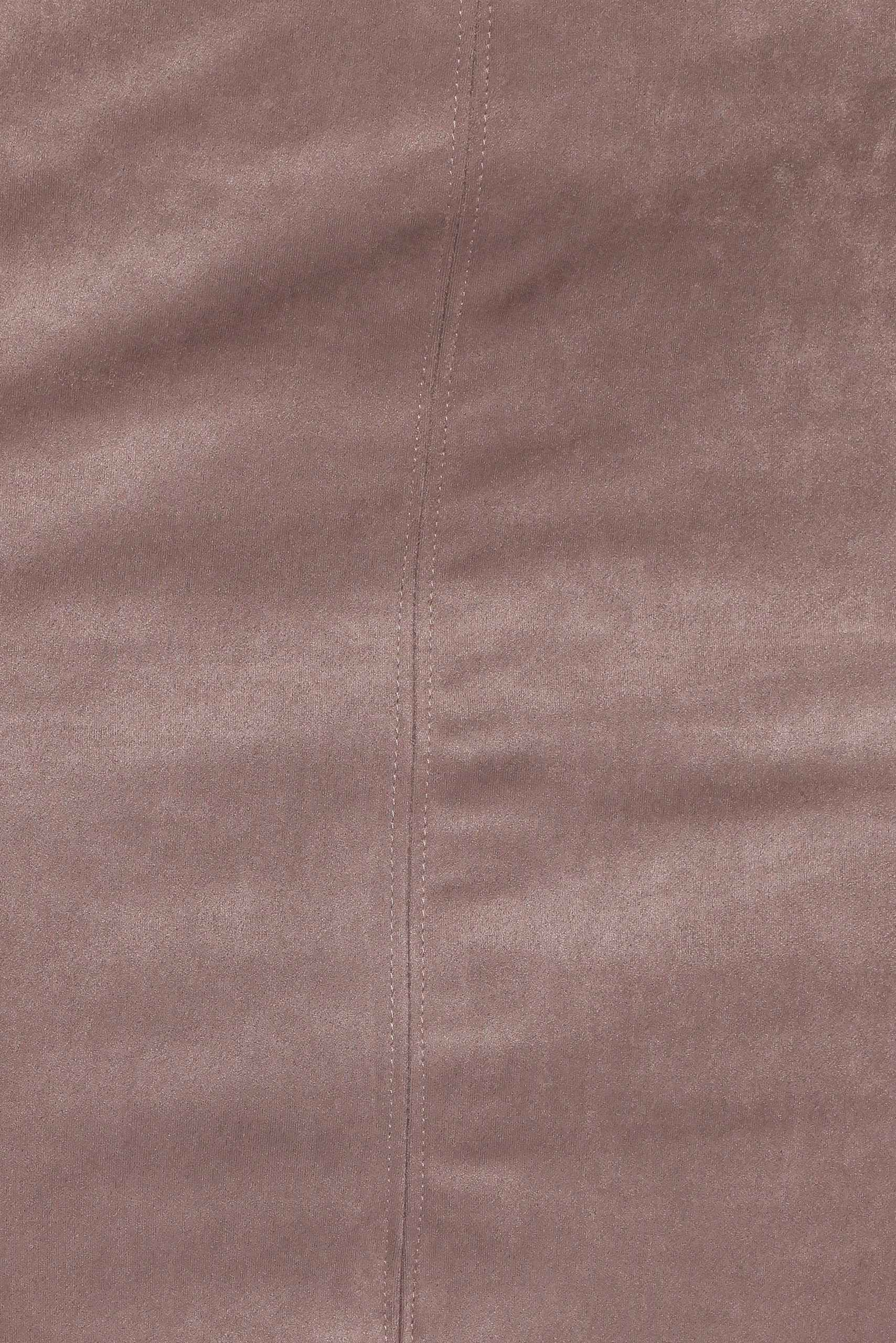Una Suede Midi Skirt - Mushroom - Image 6